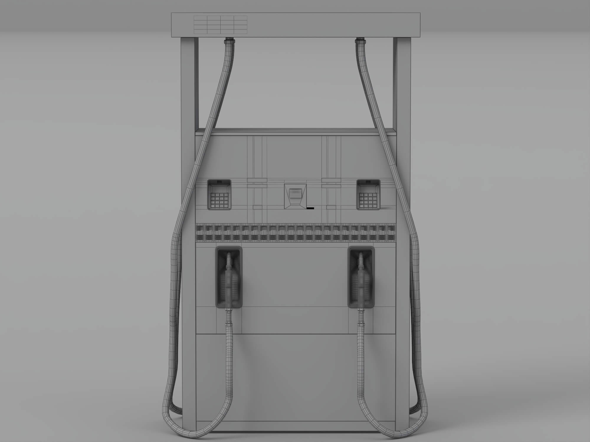 Sinopec Branded Dual Nozzle Gasoline Fuel Dispenser 3D Model