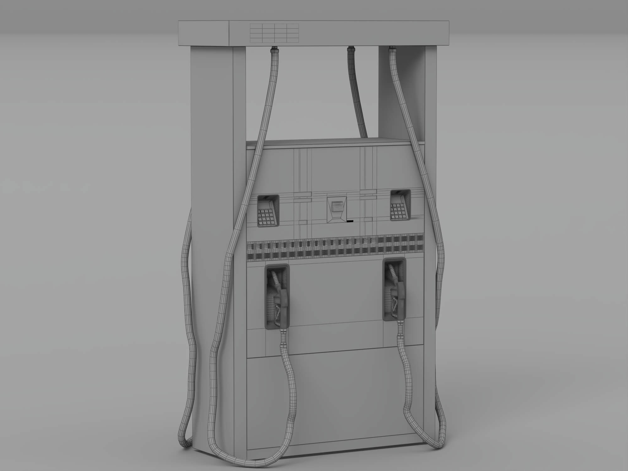 Sinopec Branded Dual Nozzle Gasoline Fuel Dispenser 3D Model
