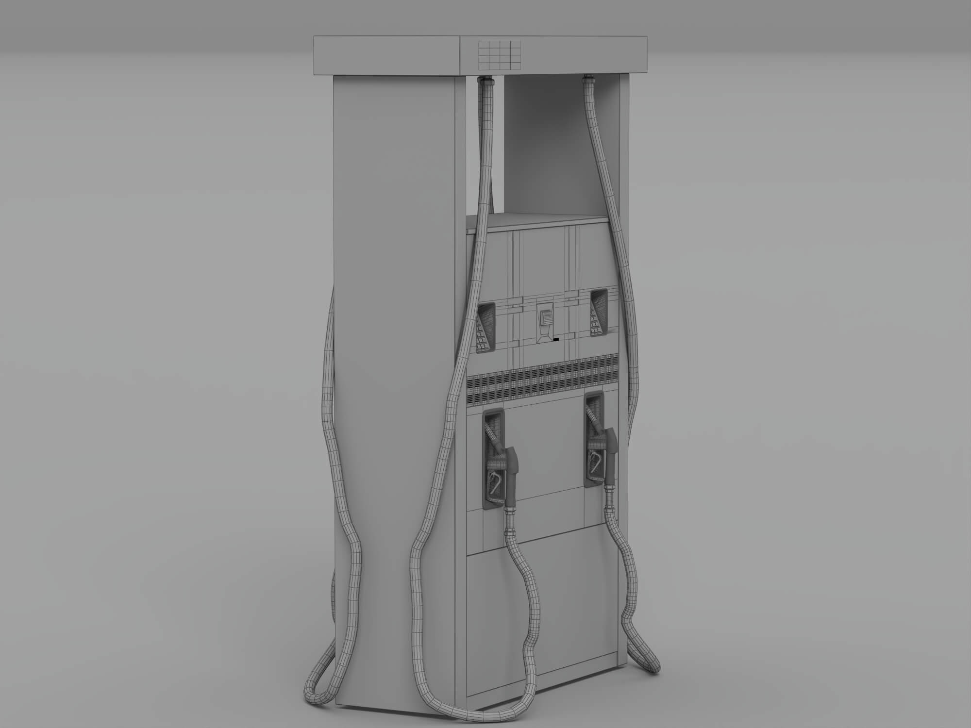 Sinopec Branded Dual Nozzle Gasoline Fuel Dispenser 3D Model