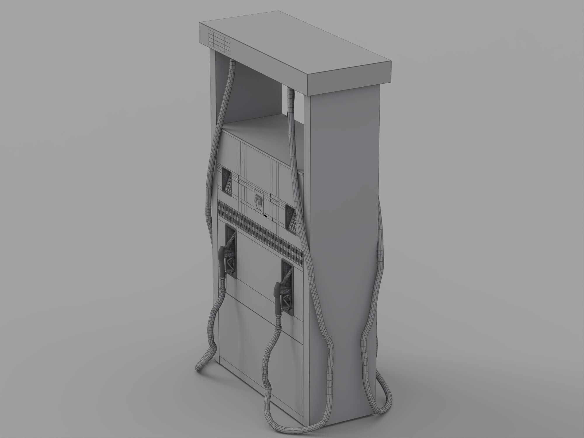 Sinopec Branded Dual Nozzle Gasoline Fuel Dispenser 3D Model