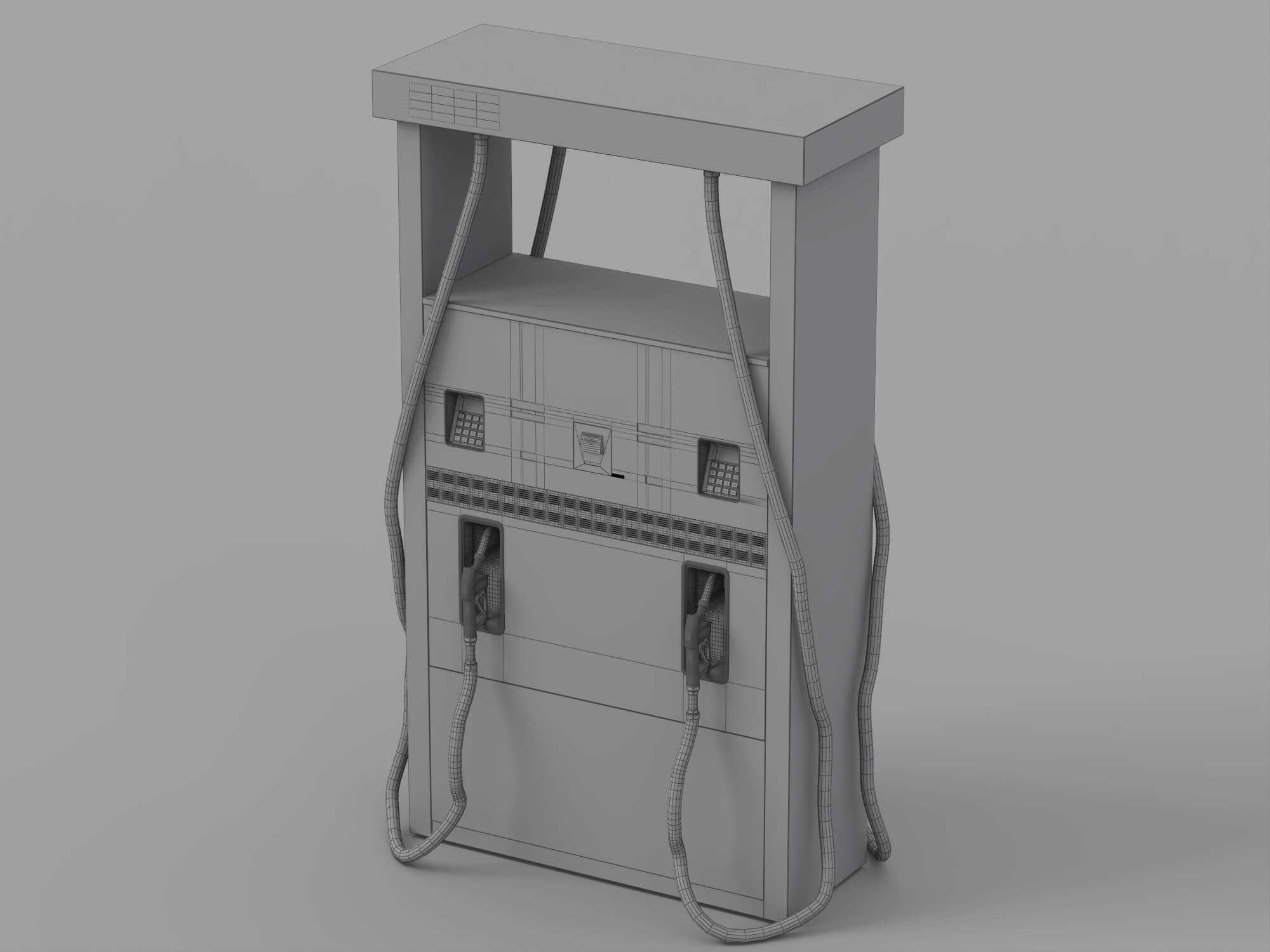 Sinopec Branded Dual Nozzle Gasoline Fuel Dispenser 3D Model