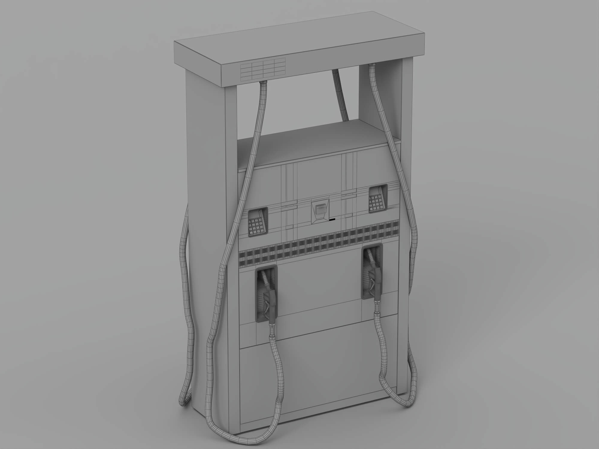Sinopec Branded Dual Nozzle Gasoline Fuel Dispenser 3D Model