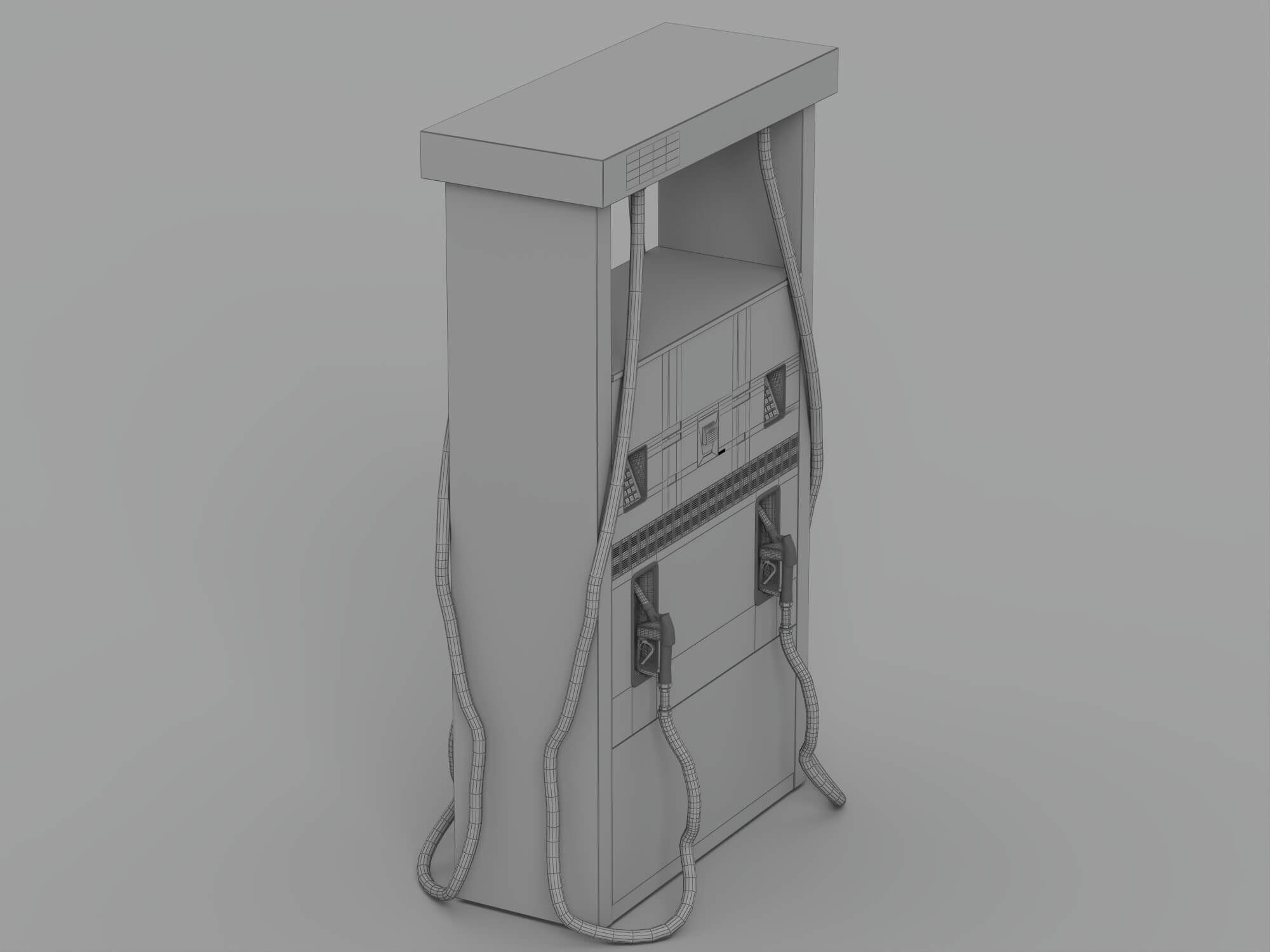 Sinopec Branded Dual Nozzle Gasoline Fuel Dispenser 3D Model