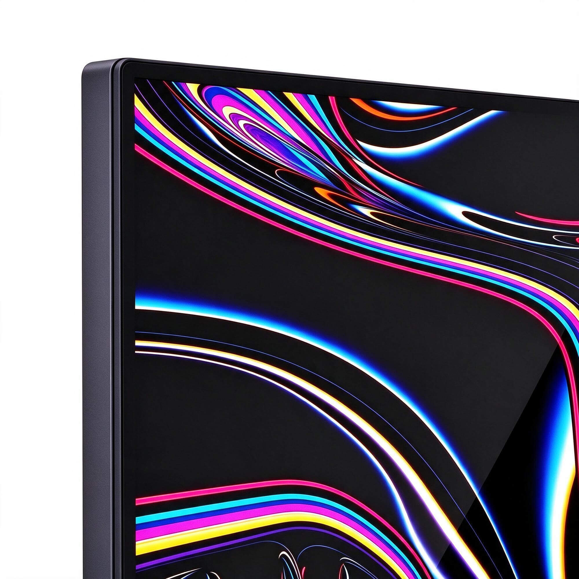 Slim Bezel Studio Display with Silver Metal Stand 3D Model 3D Model