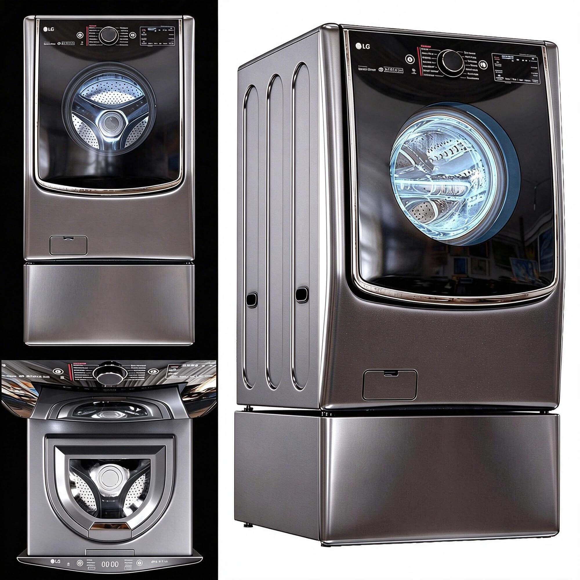 Lg Directdrive8.5Kgsteamfrontloadwashingmachine3Dmodel 3D Model