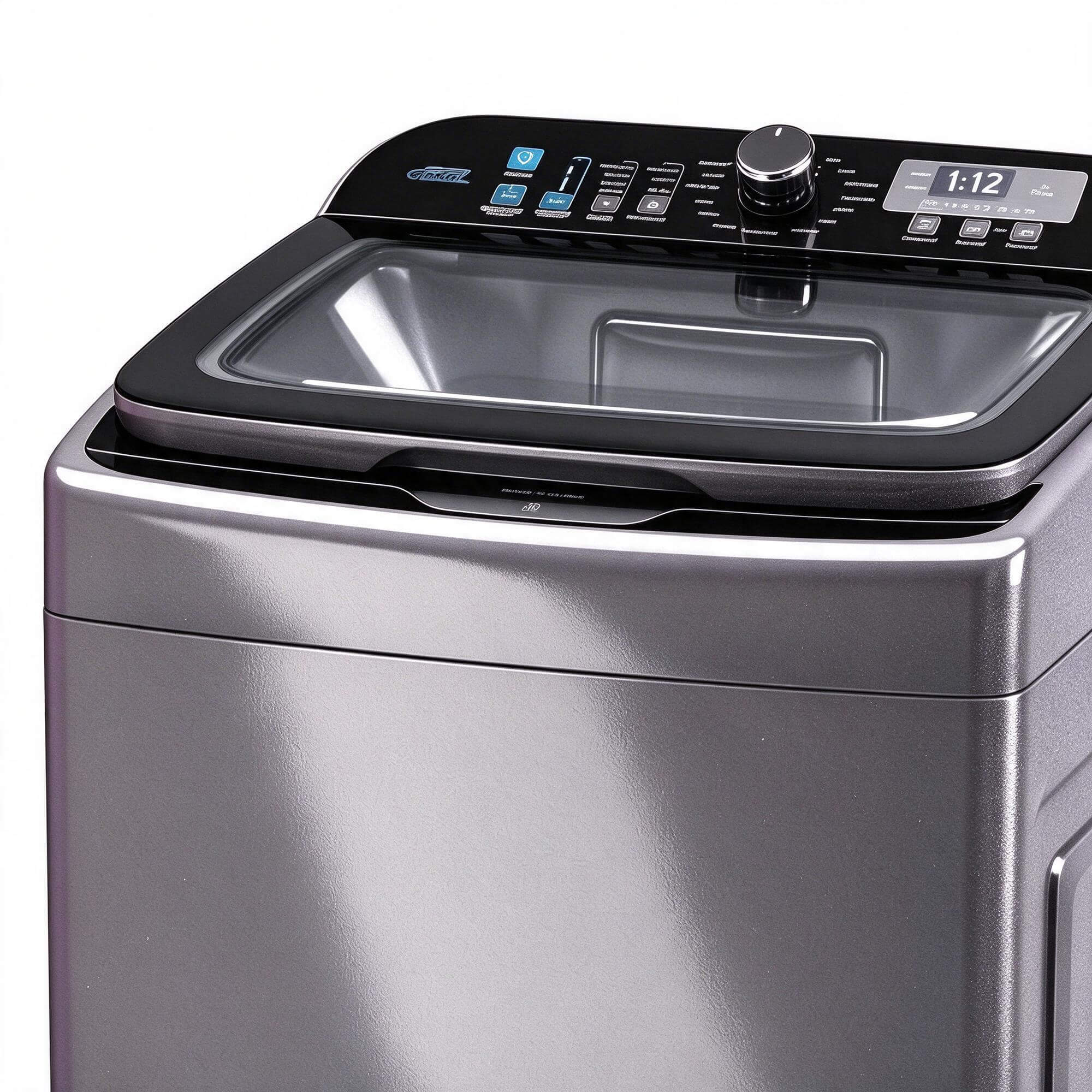 Top Load Washing Machine Grey 3D Model 3D Model