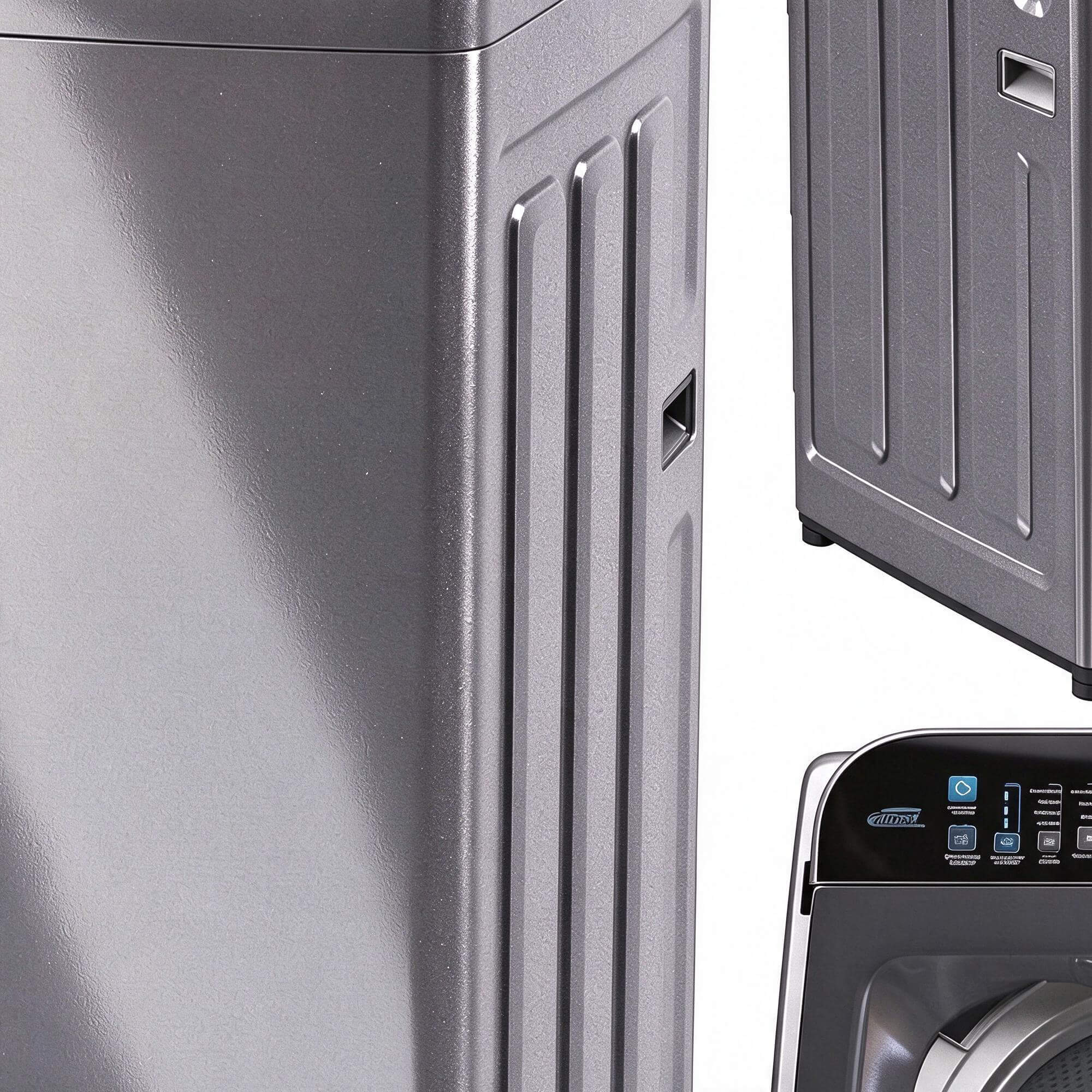 Top Load Washing Machine Grey 3D Model 3D Model