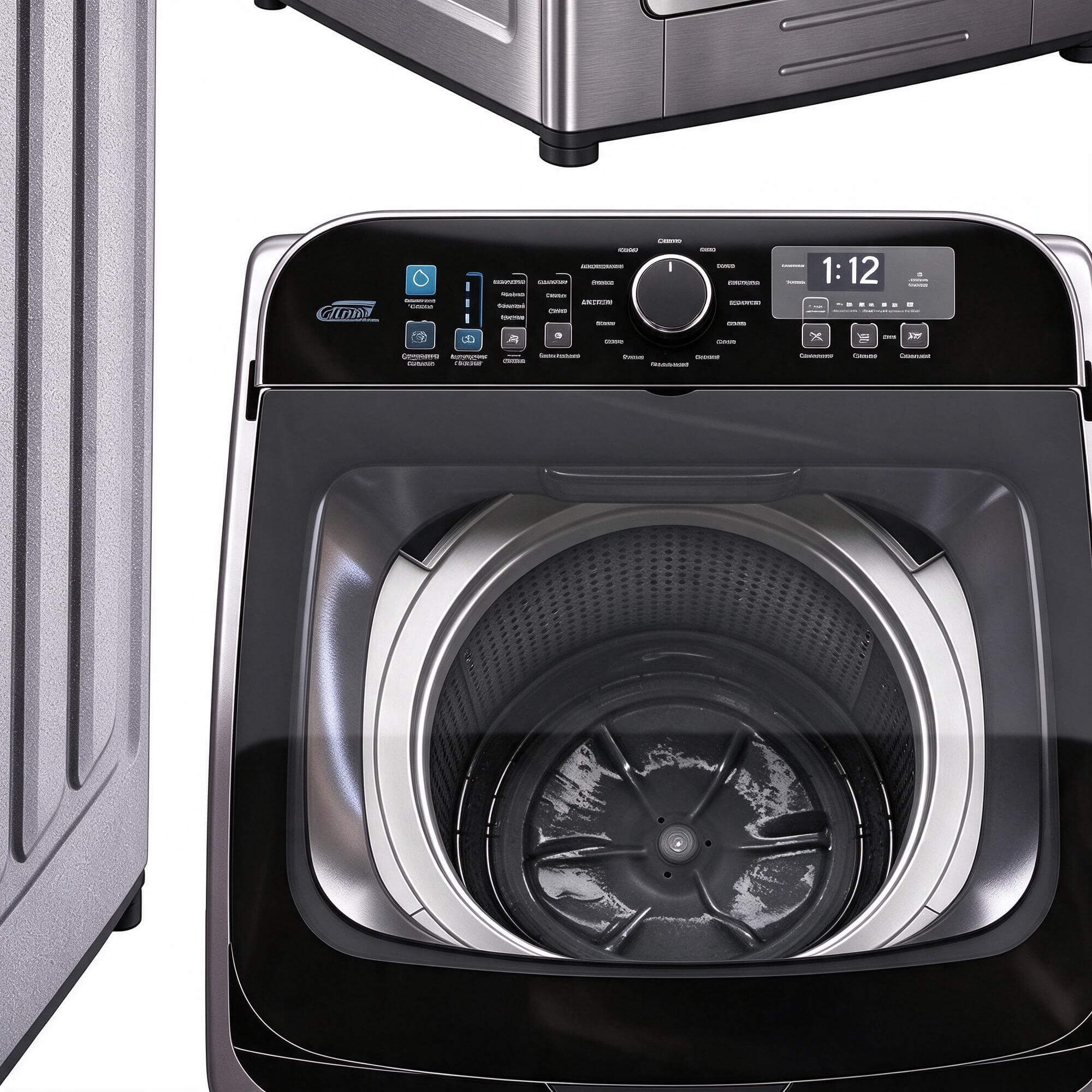 Top Load Washing Machine Grey 3D Model 3D Model