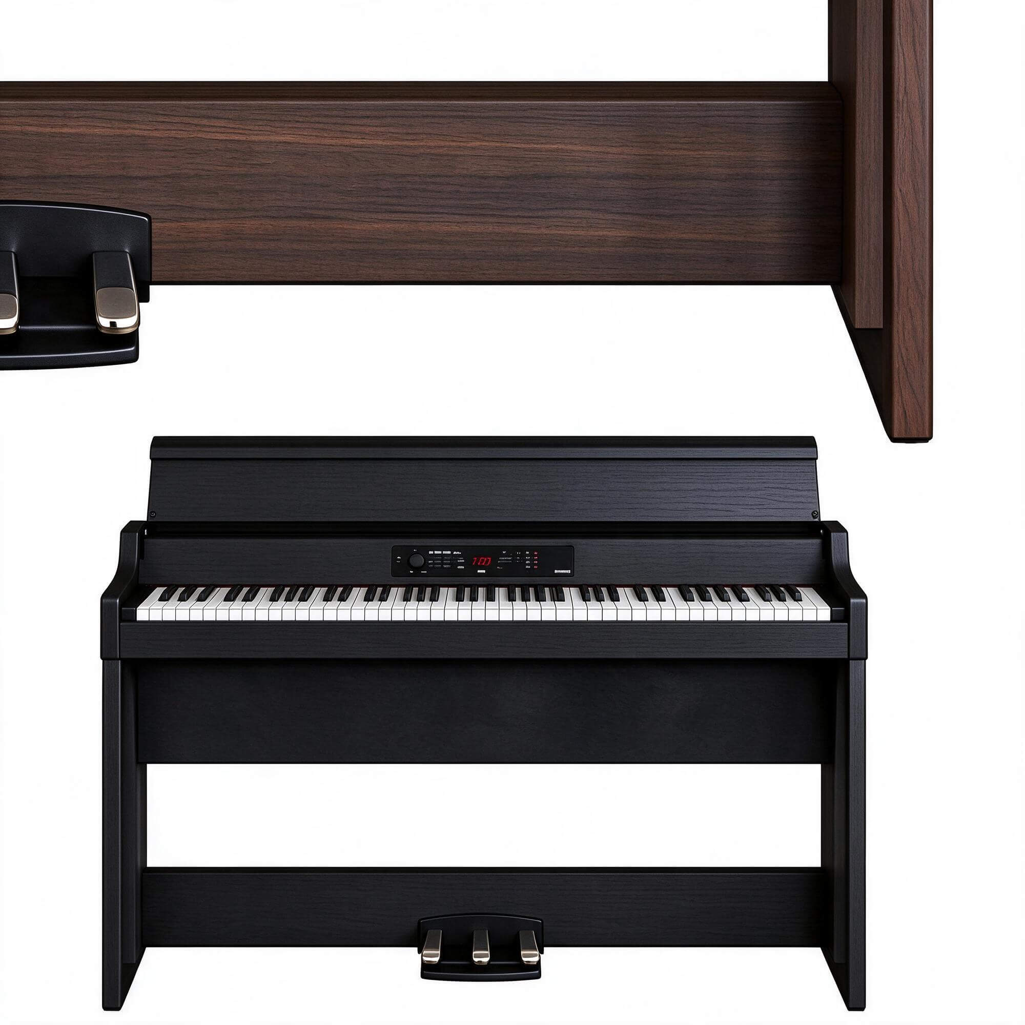 Upright Digital Piano 3 Color Versions 3D Model 3D Model