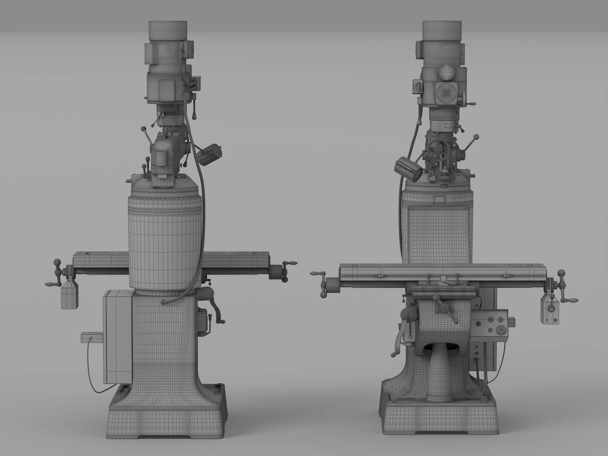 Vertical Milling Machine 3D Model 3D Model
