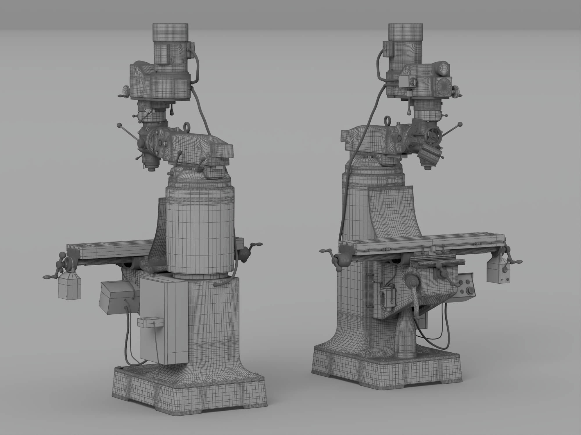 Vertical Milling Machine 3D Model 3D Model
