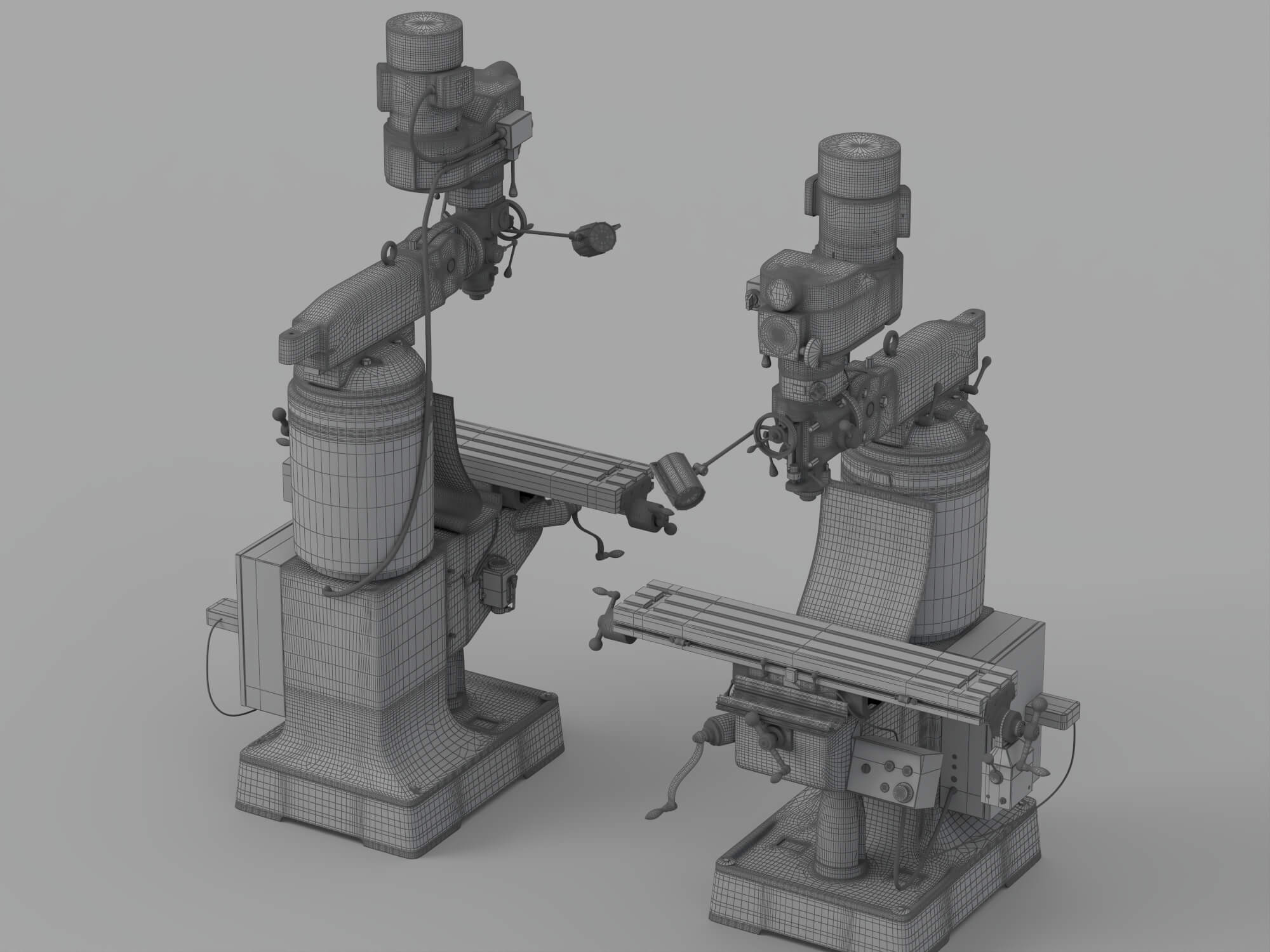 Vertical Milling Machine 3D Model 3D Model