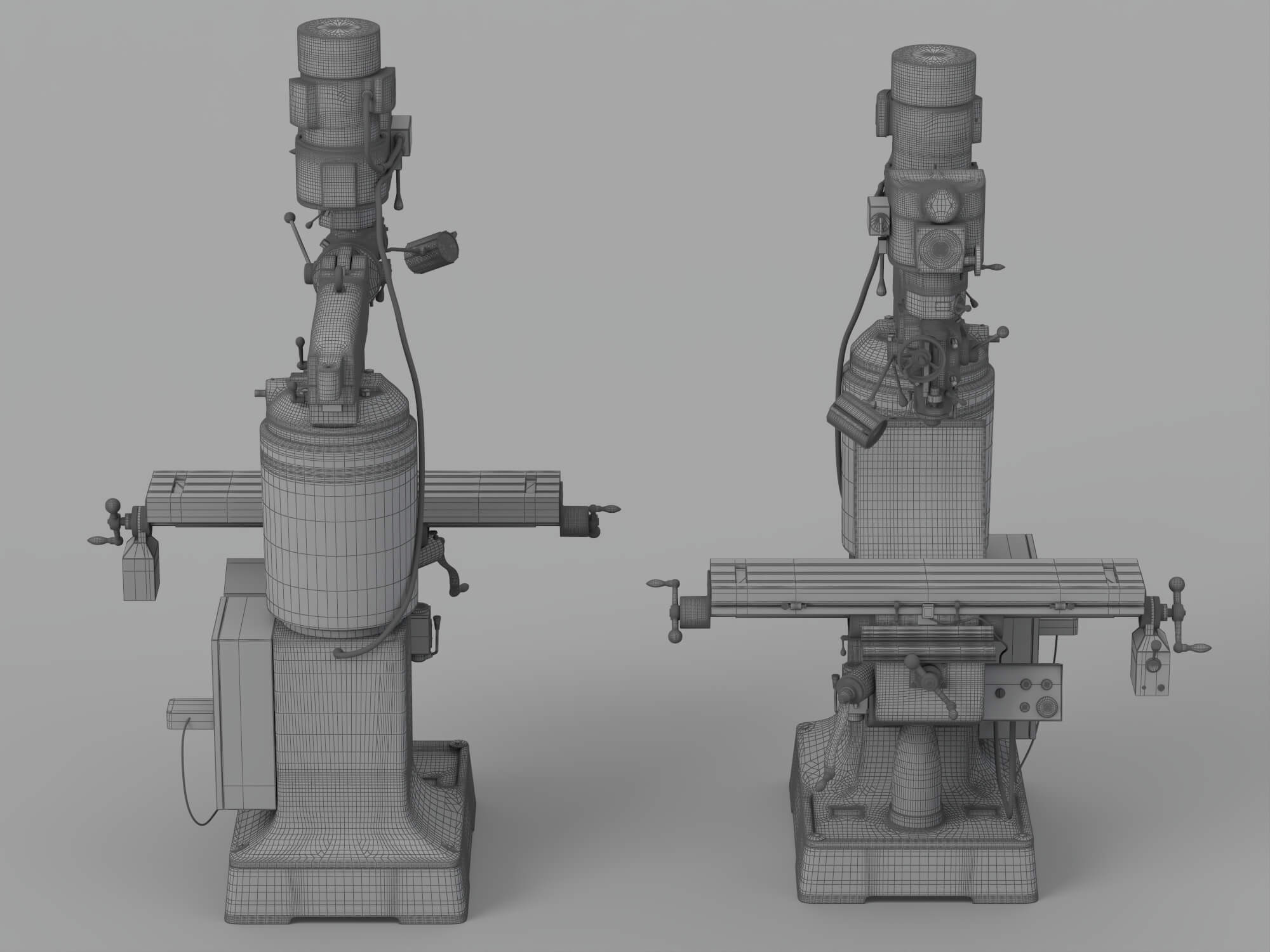 Vertical Milling Machine 3D Model 3D Model