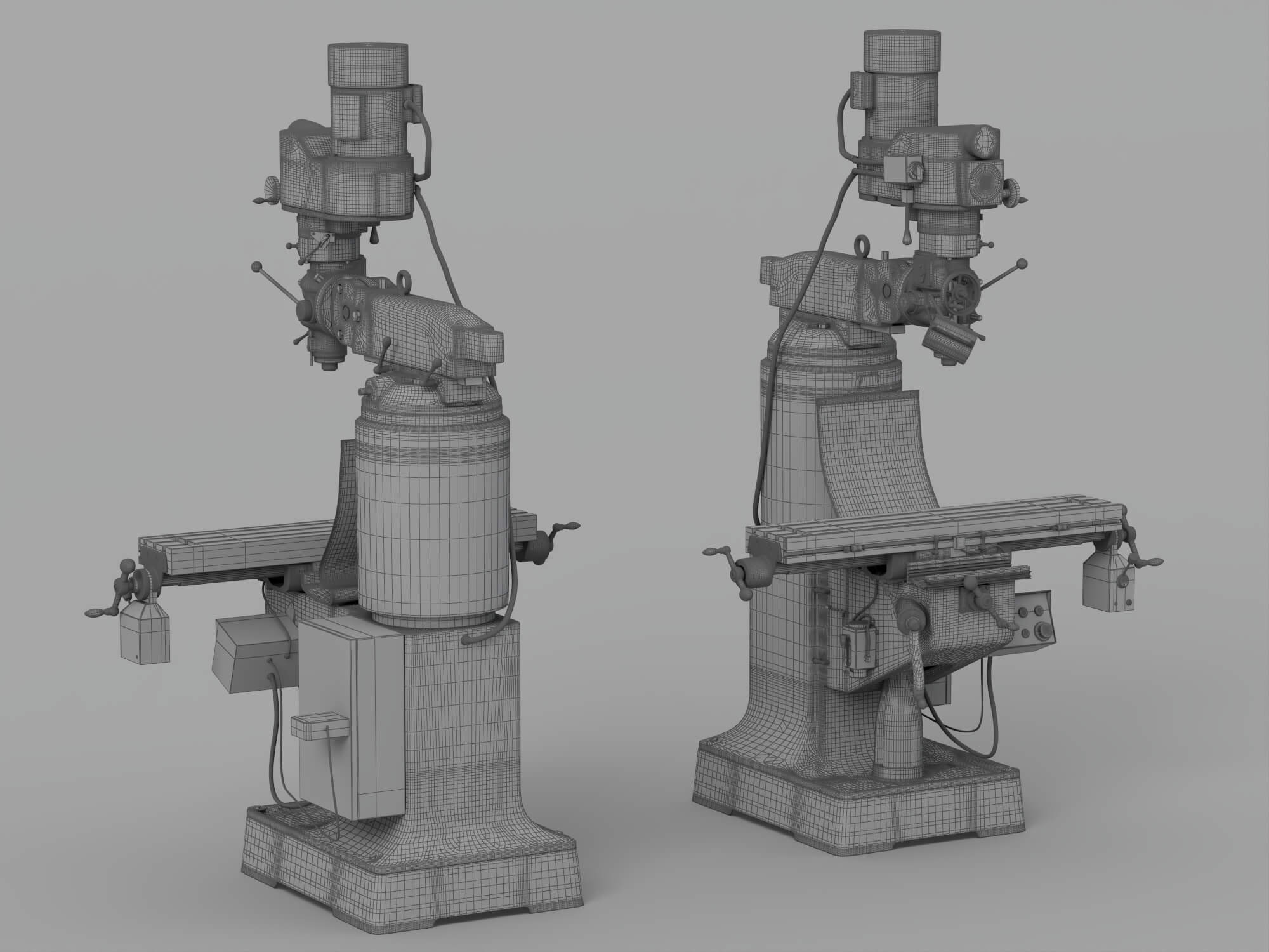 Vertical Milling Machine 3D Model 3D Model