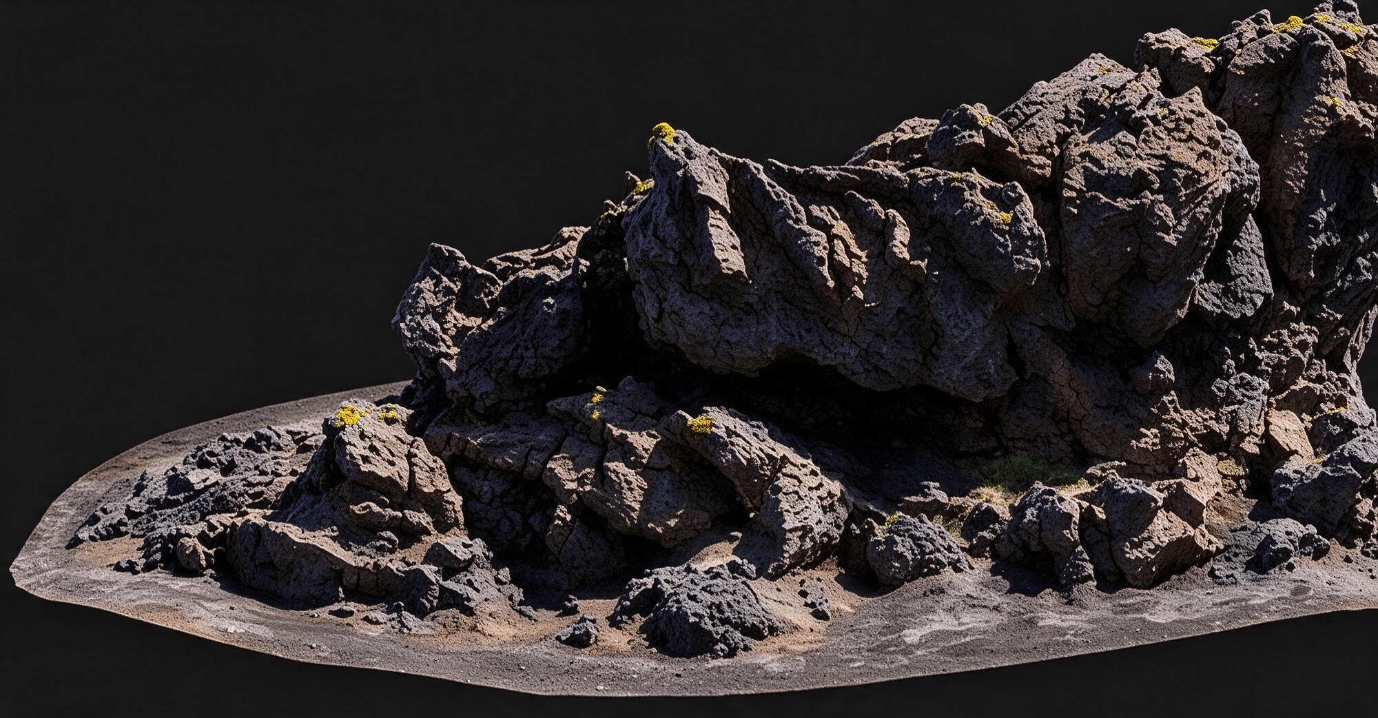 Volcanic Tuff Rock Outcrop Pack 3D Model 3D Model