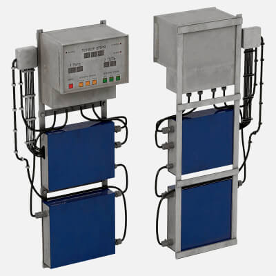 Wall Mounted Industrial Control Panel Blue Modules Wired