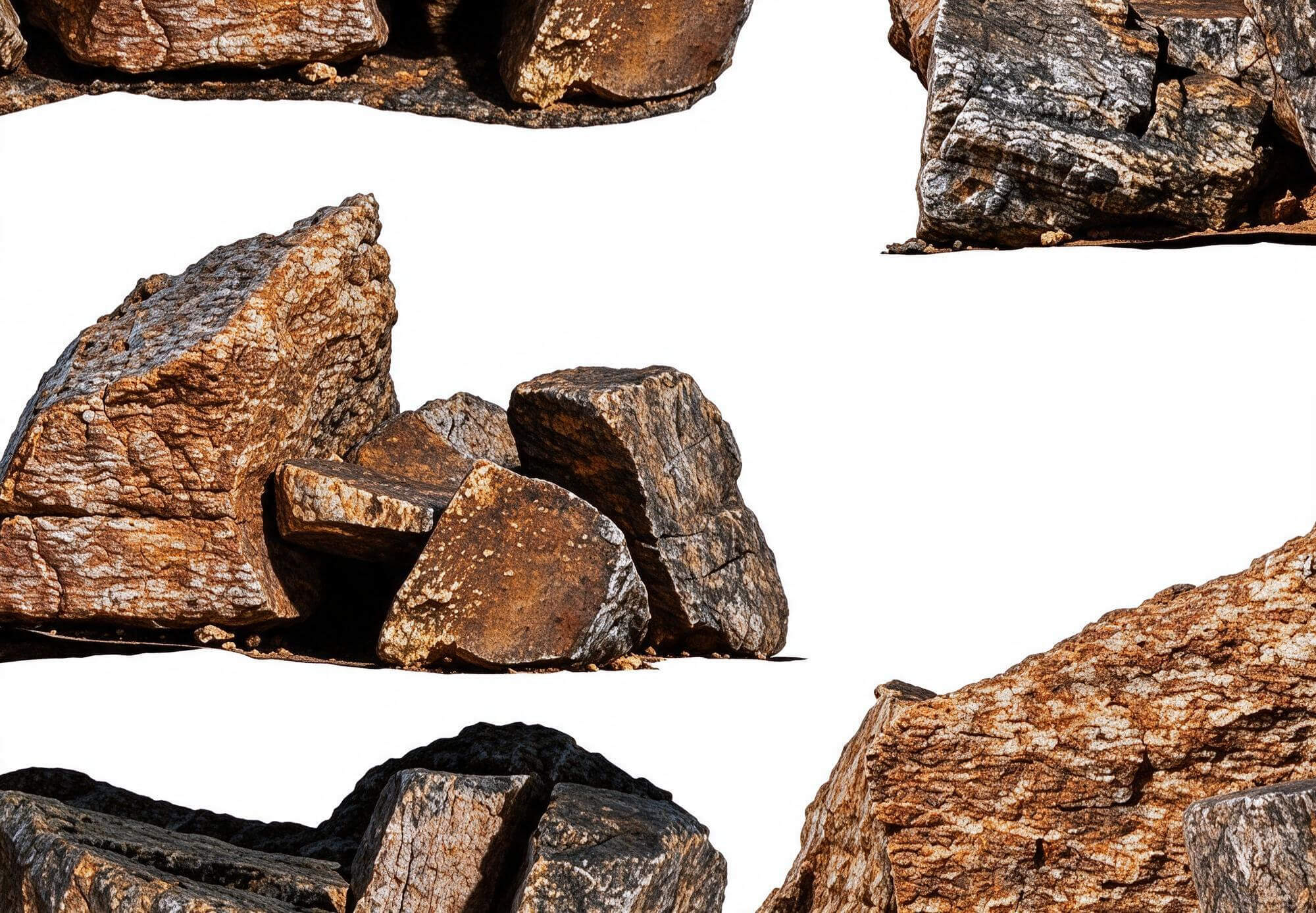 Weathered Layered Rock Cluster Pack 3D Model 3D Model