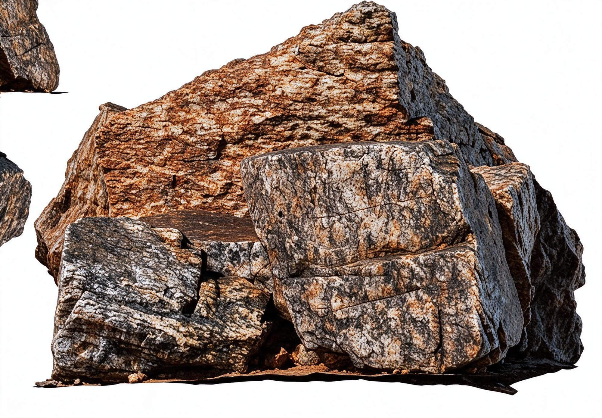 Weathered Layered Rock Cluster Pack 3D Model 3D Model