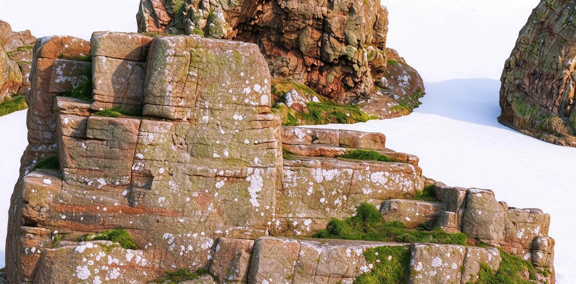 Weathered Mossy Cliff Rock Formation Pack 3D Model 3D Model