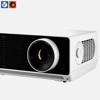 White Professional Business Projector 3D Model 3D Model