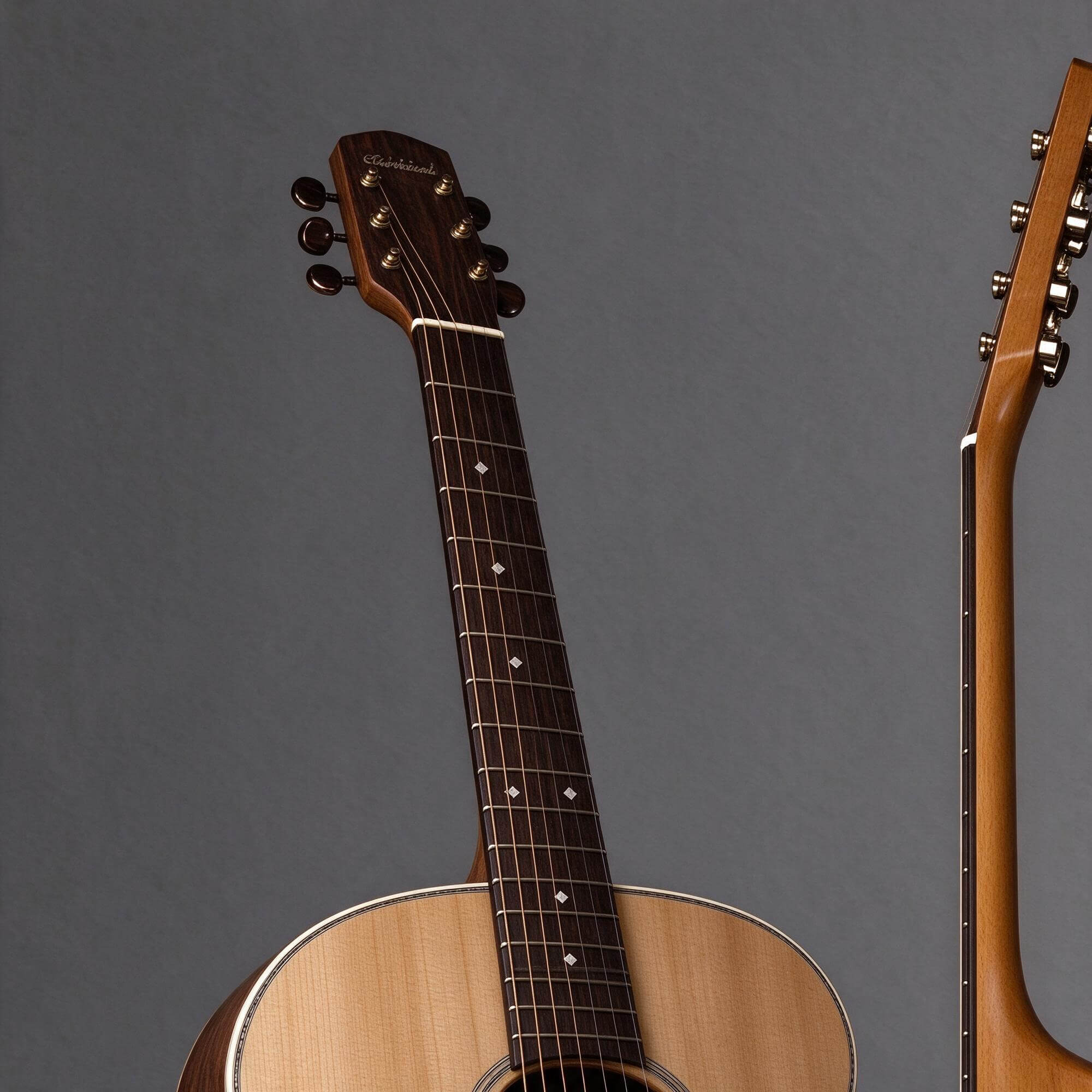 Wooden Acoustic Guitar 3 Views 3D Model 3D Model