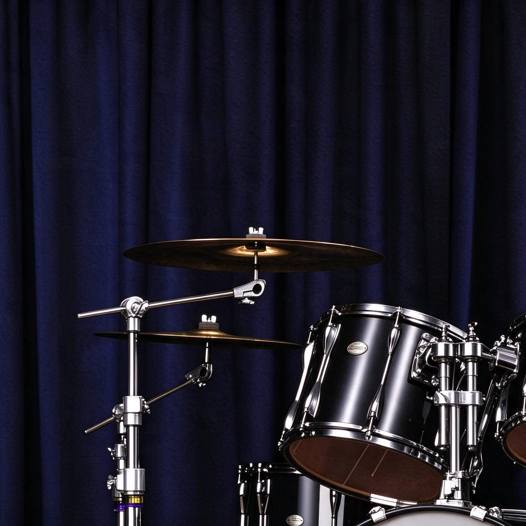 Yamaha Black Acoustic Drum Kit 3D Model 3D Model