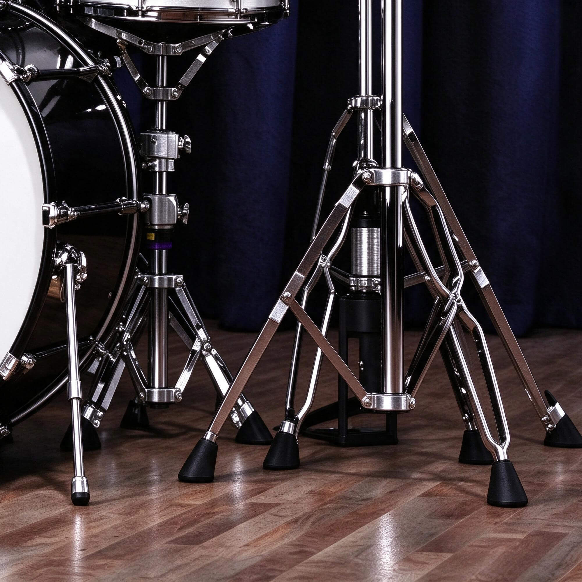 Yamaha Black Acoustic Drum Kit 3D Model 3D Model