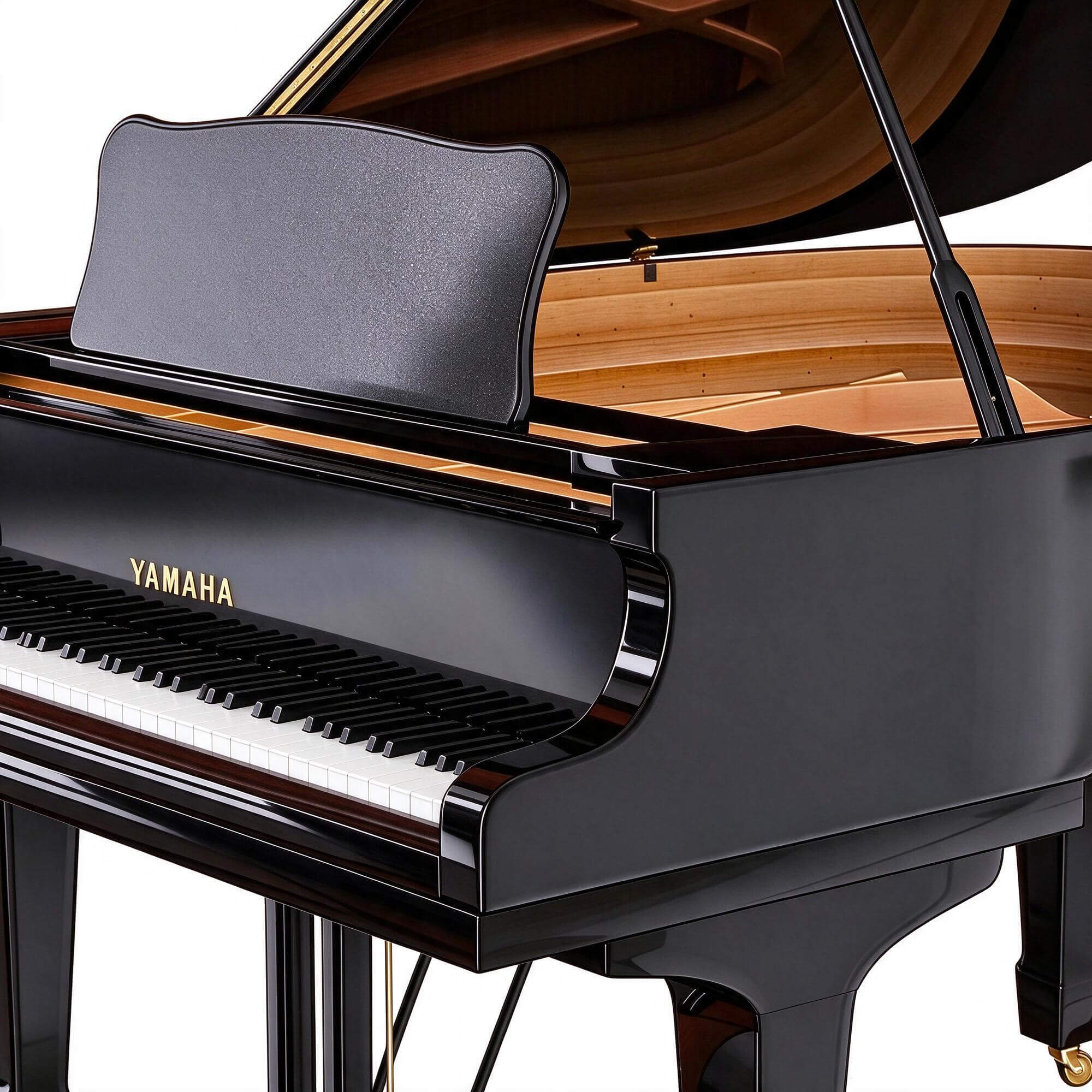 Yamaha Black Grand Piano 3D Model 3D Model