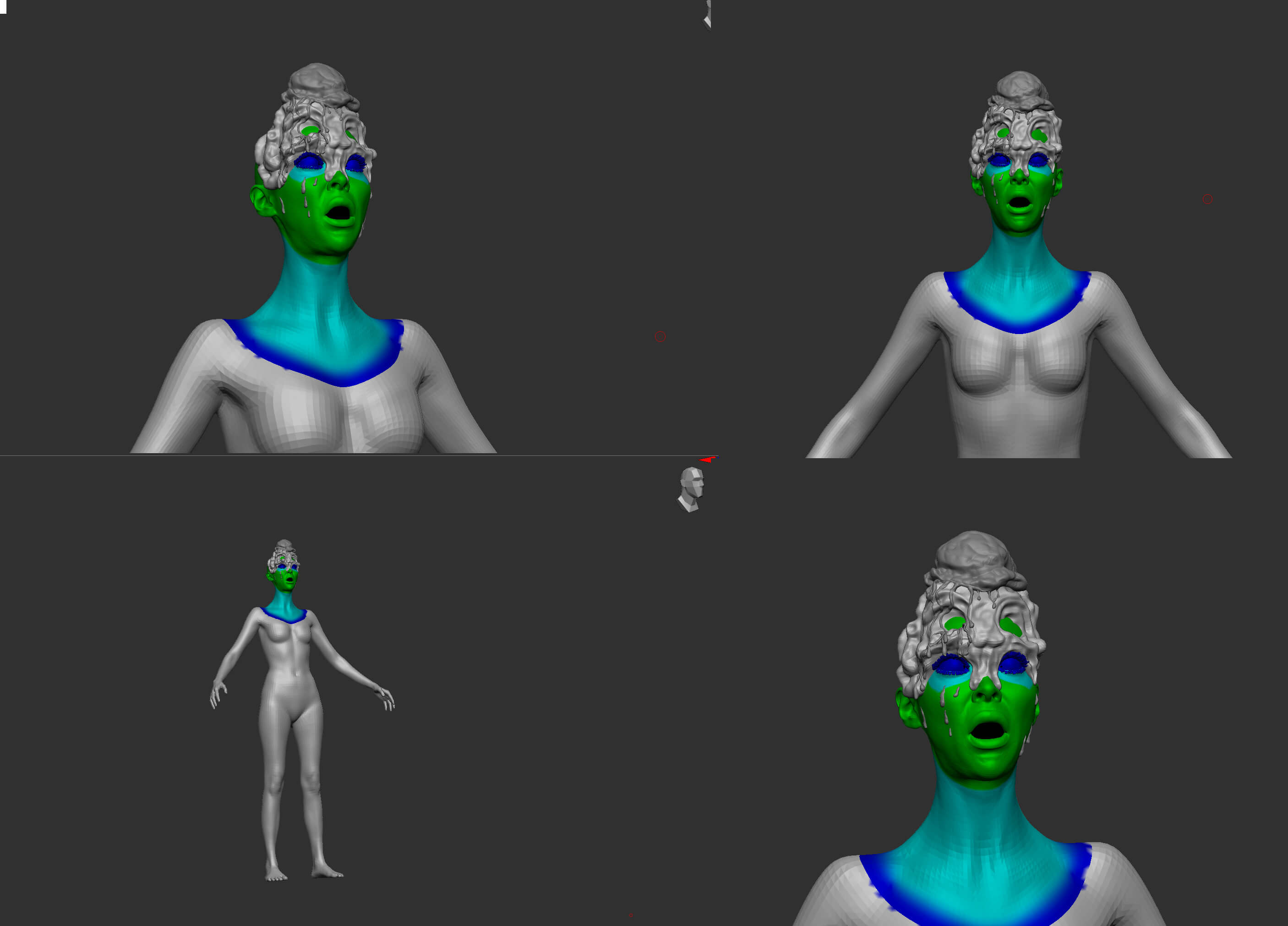 Brain Freeze 3D Render, Digital Artwork by scifier