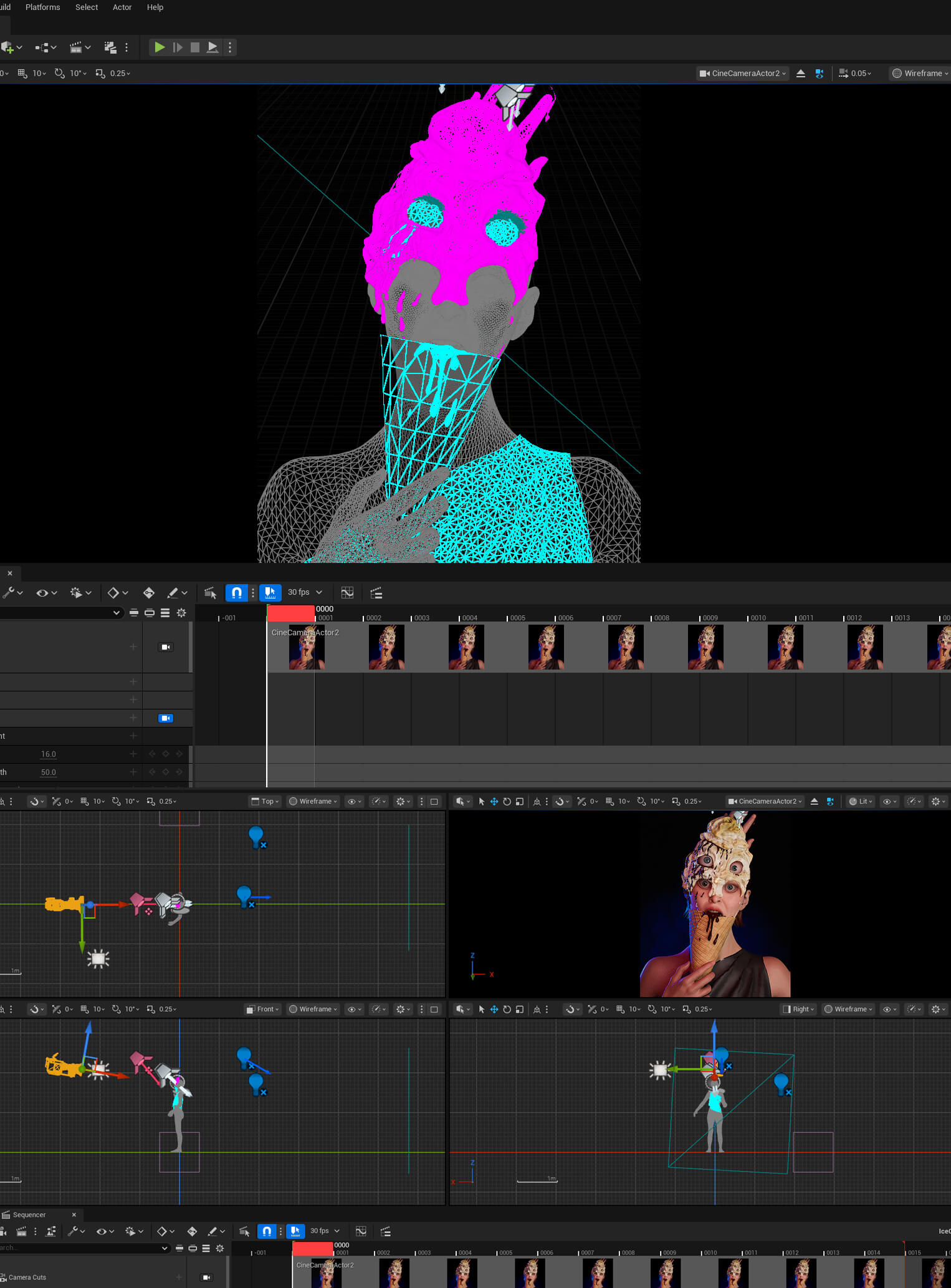 Brain Freeze 3D Render, Digital Artwork by scifier