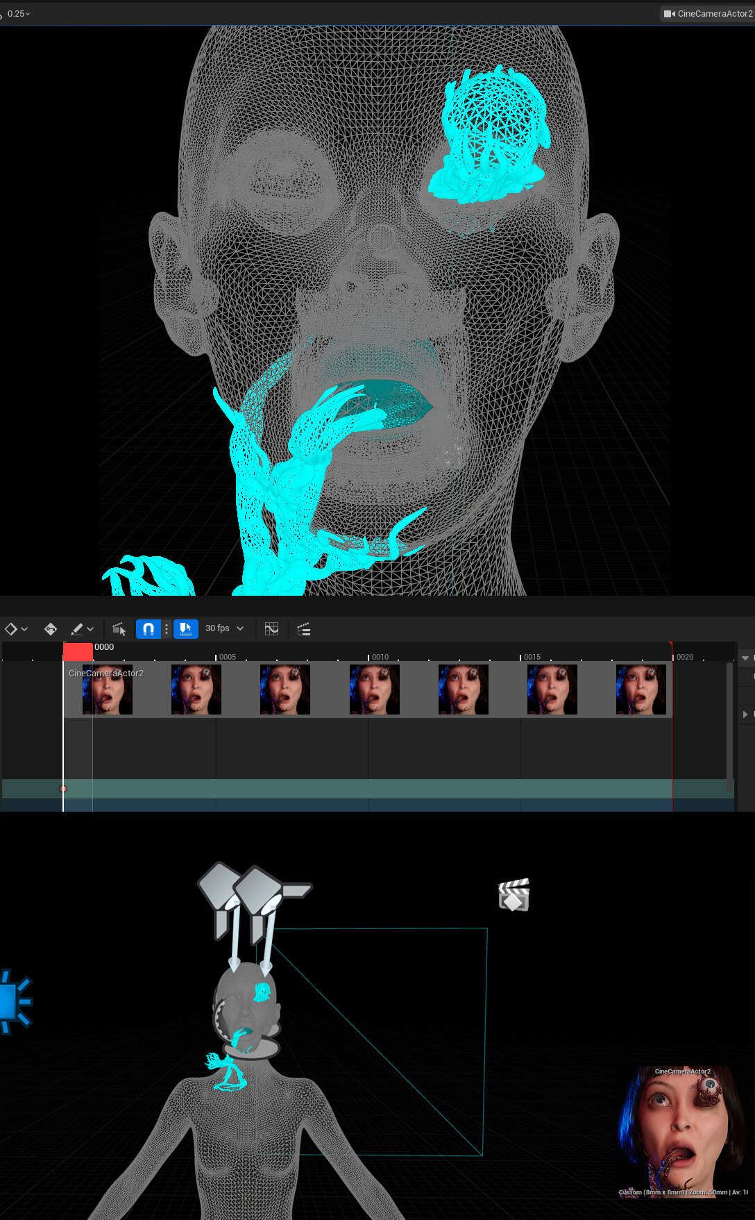 Something Behind Her Eyes 3D Render, Digital Artwork by scifier