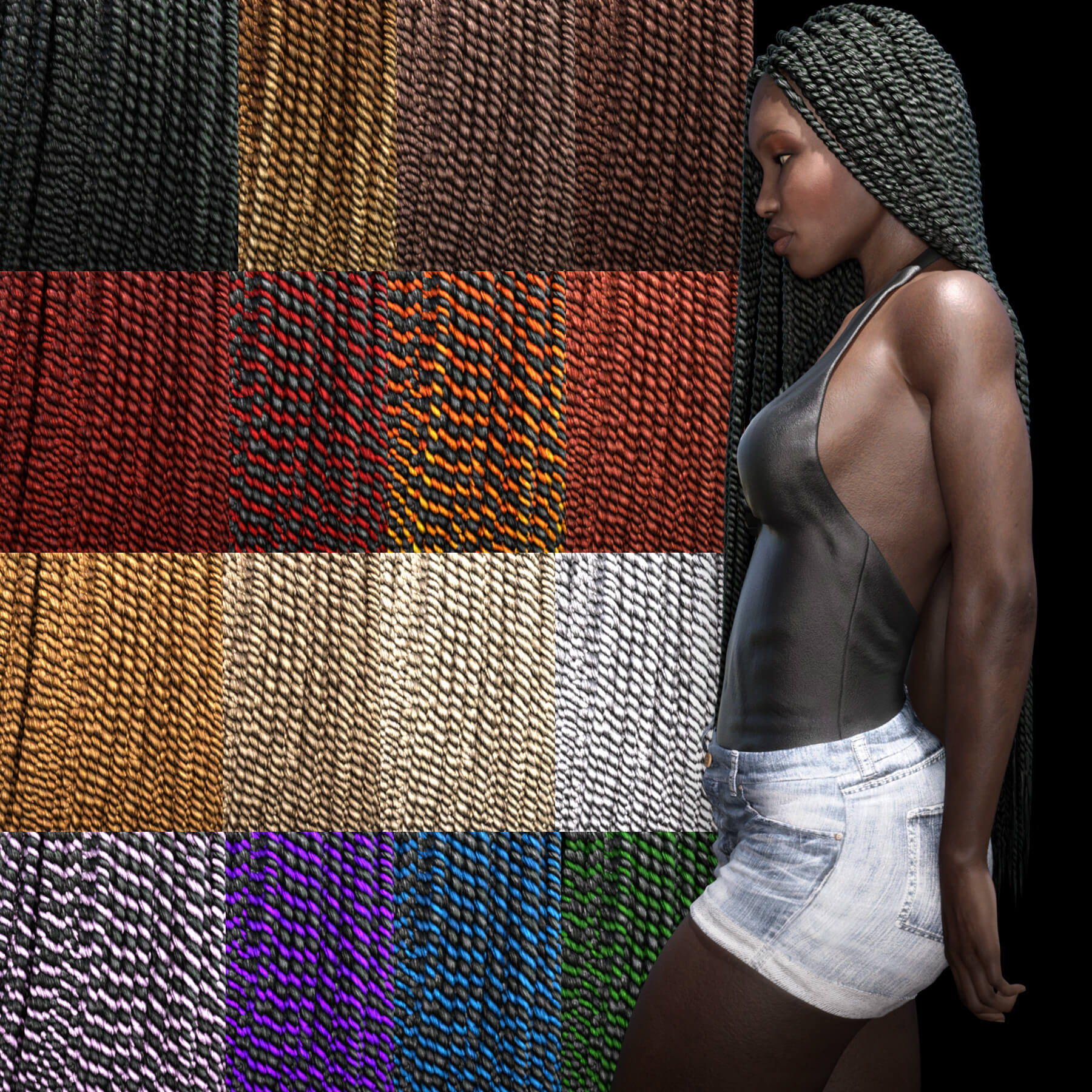 Senegalese Twists G8F Daz Content