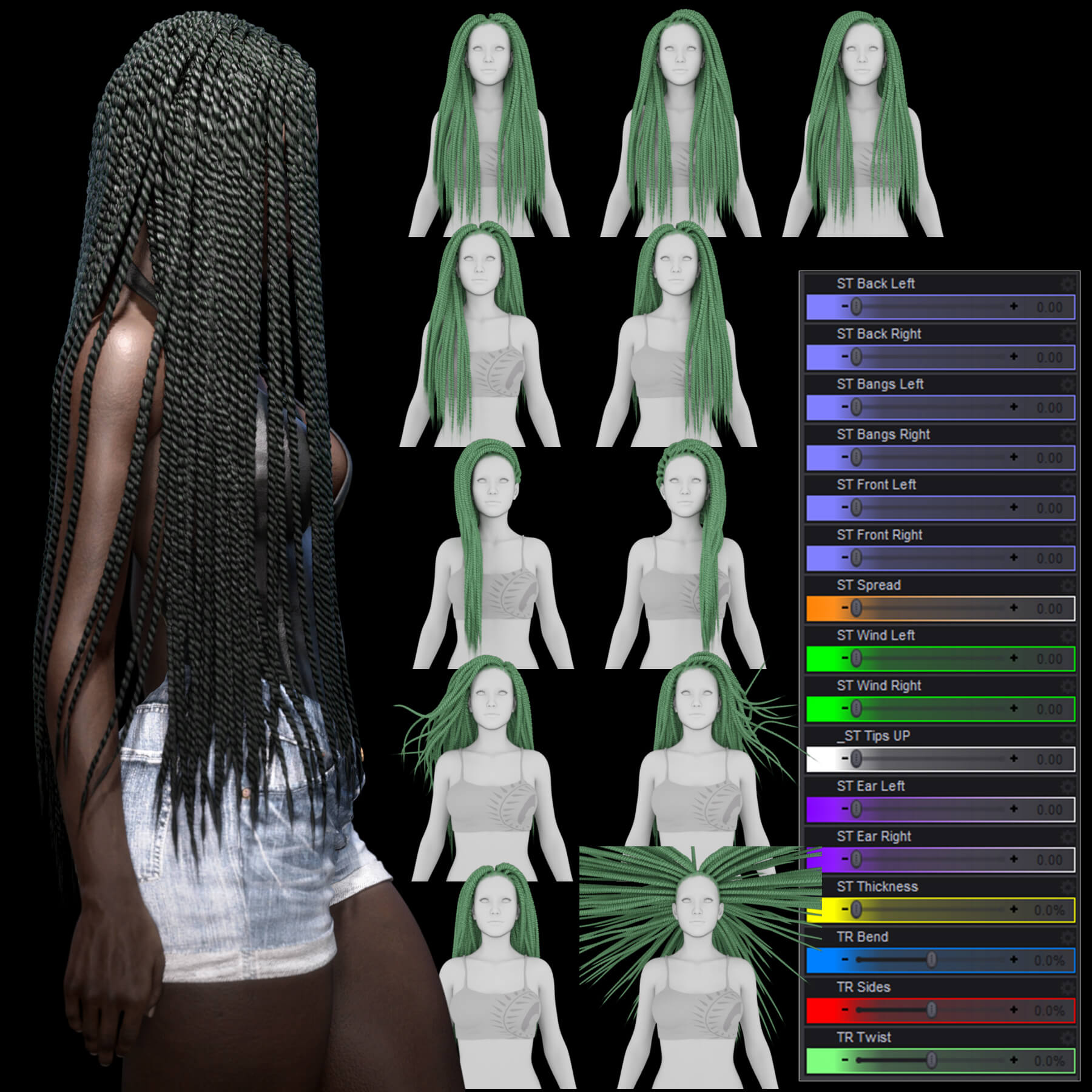 Senegalese Twists G8F Daz Content