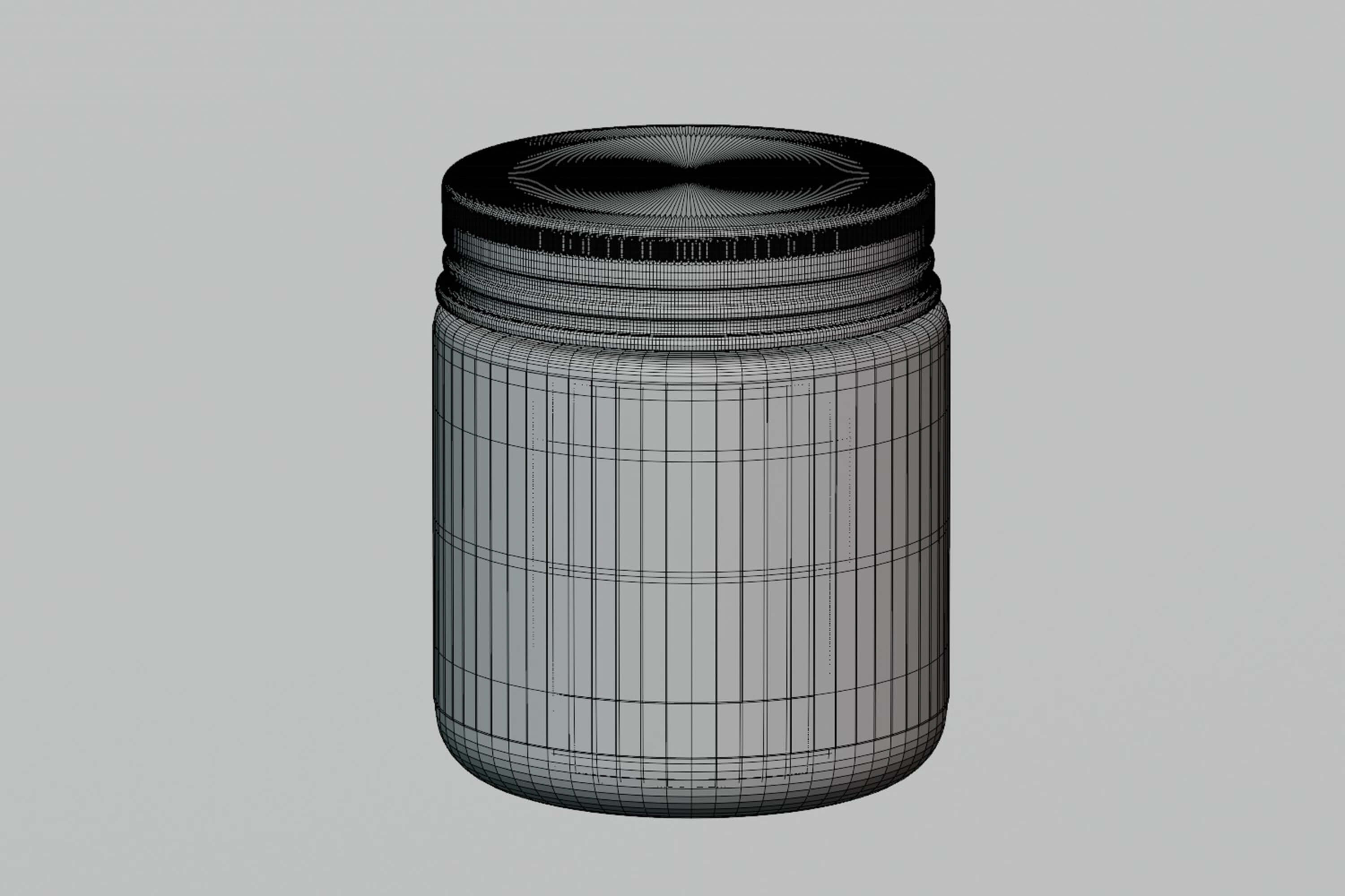 Amber Glass Candle Jar 3D Model
