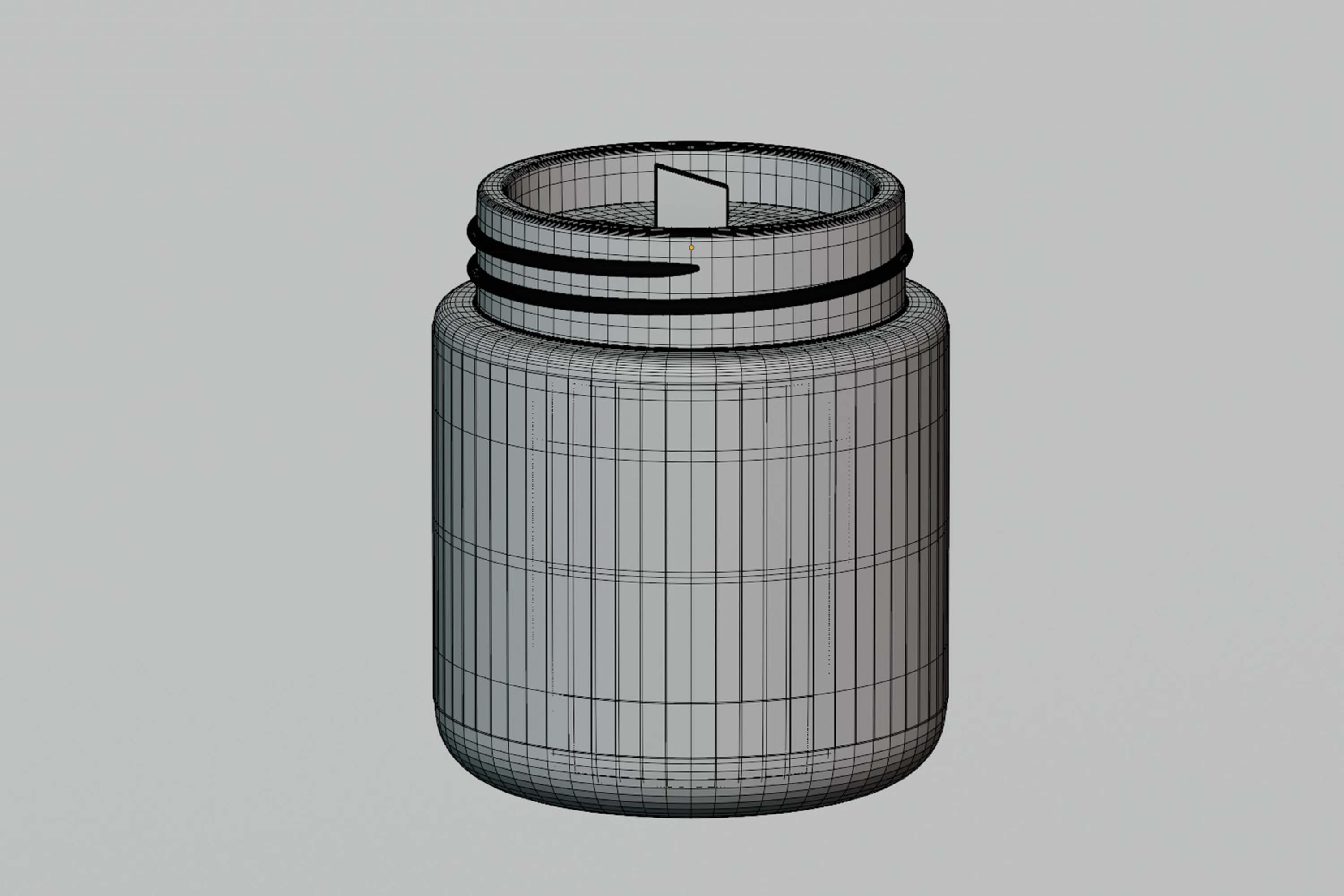 Amber Glass Candle Jar 3D Model