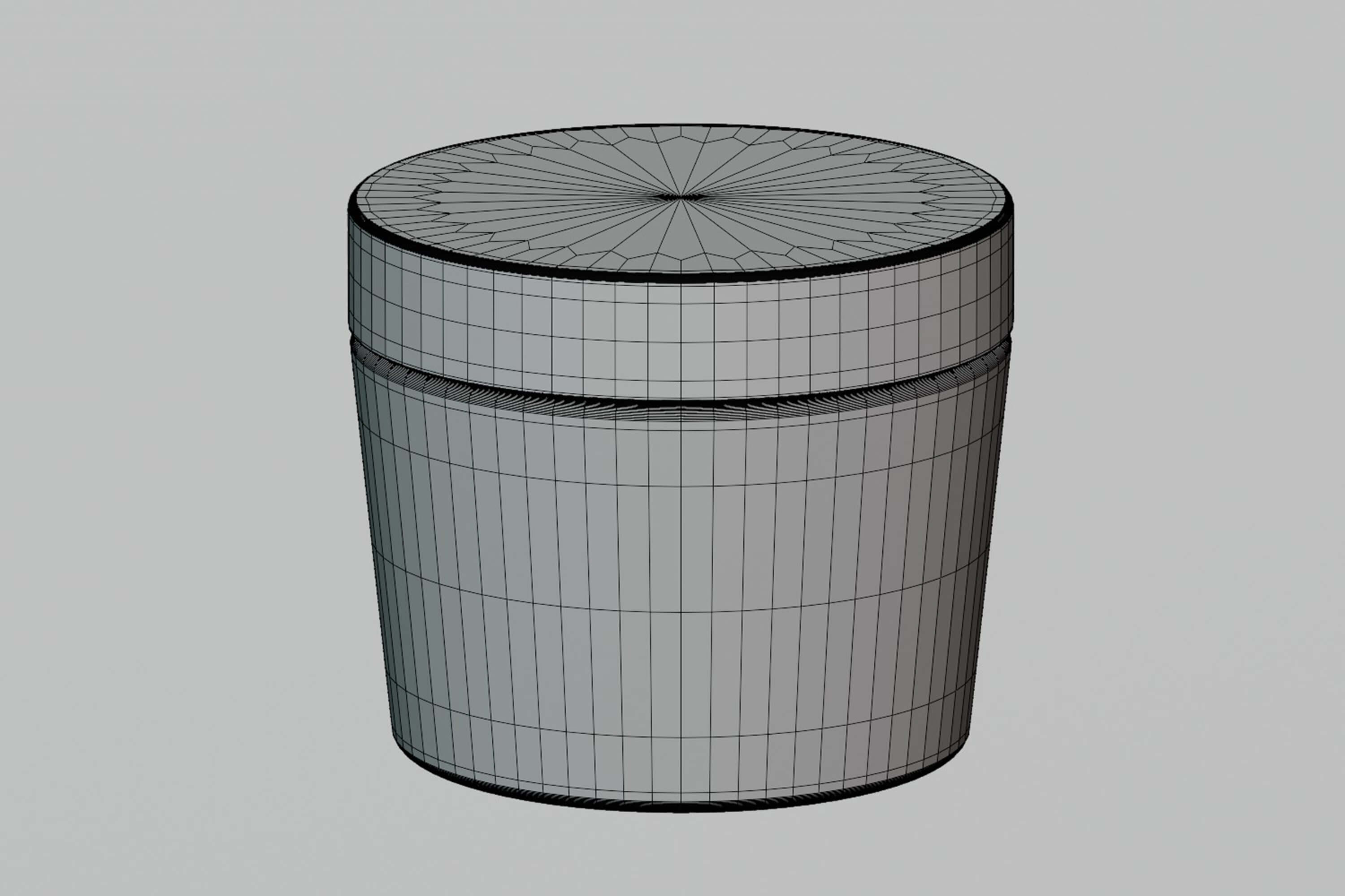 Black Cosmetic Jar Container 3D Model