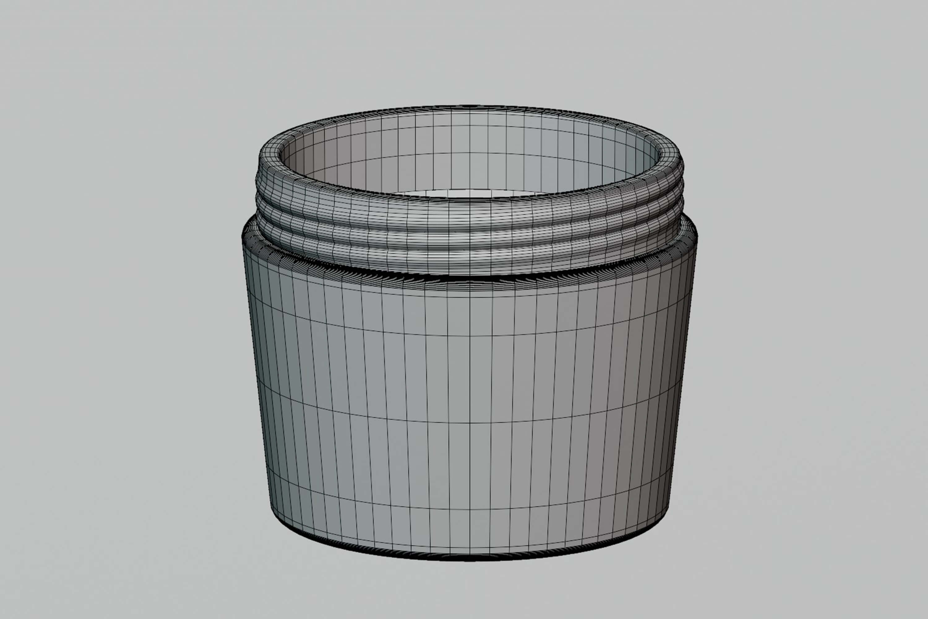 Black Cosmetic Jar Container 3D Model