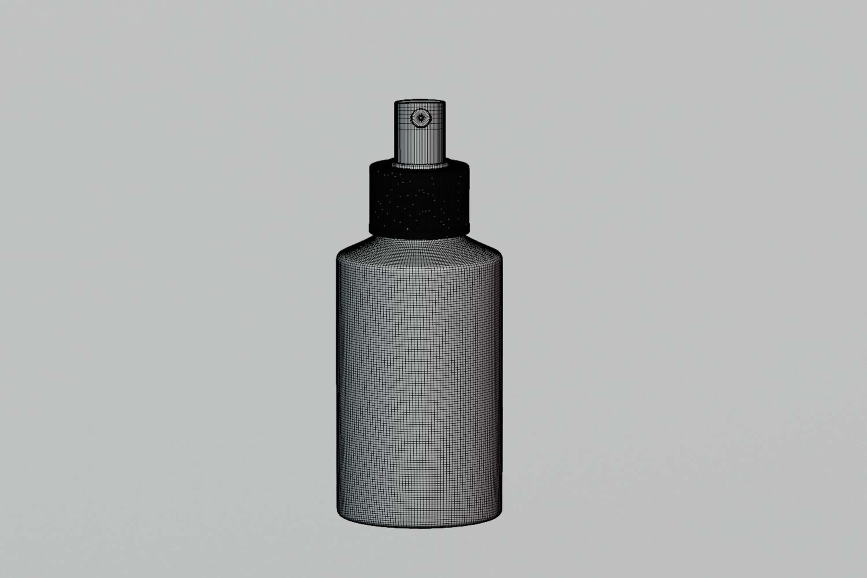 Black Cosmetic Spray Bottle 3D Model