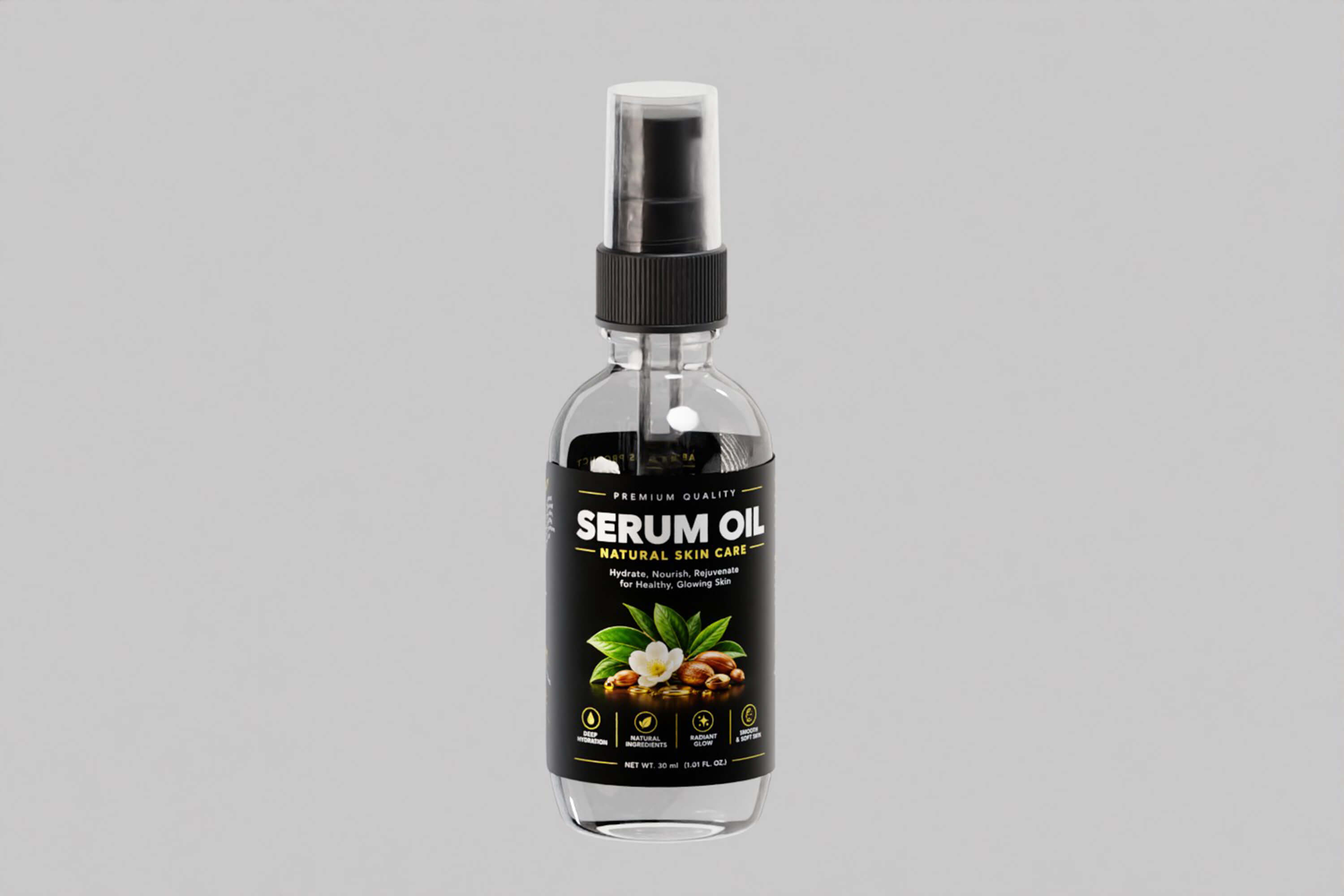 Black Pump Spray Bottle 3D Model