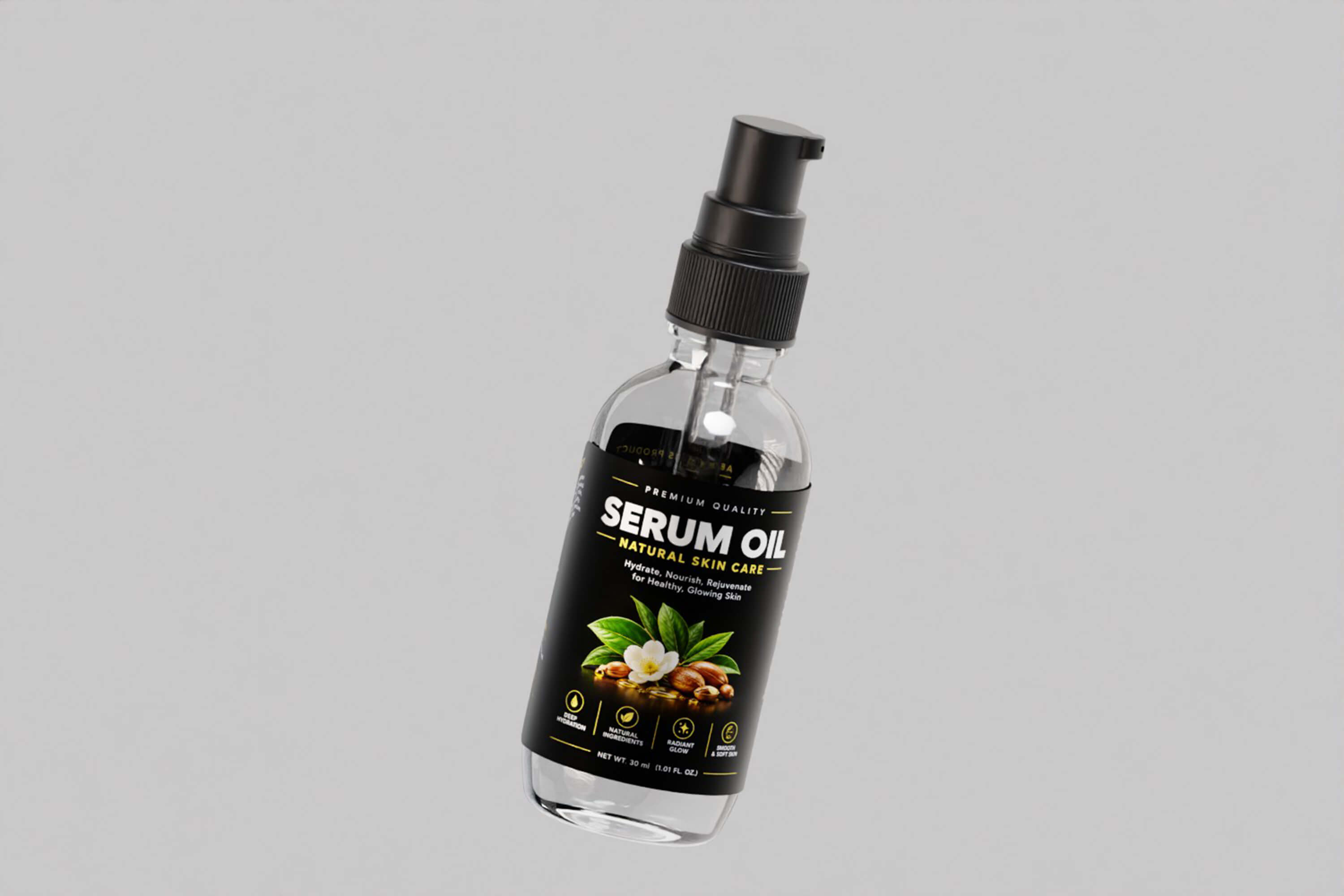 Black Pump Spray Bottle 3D Model