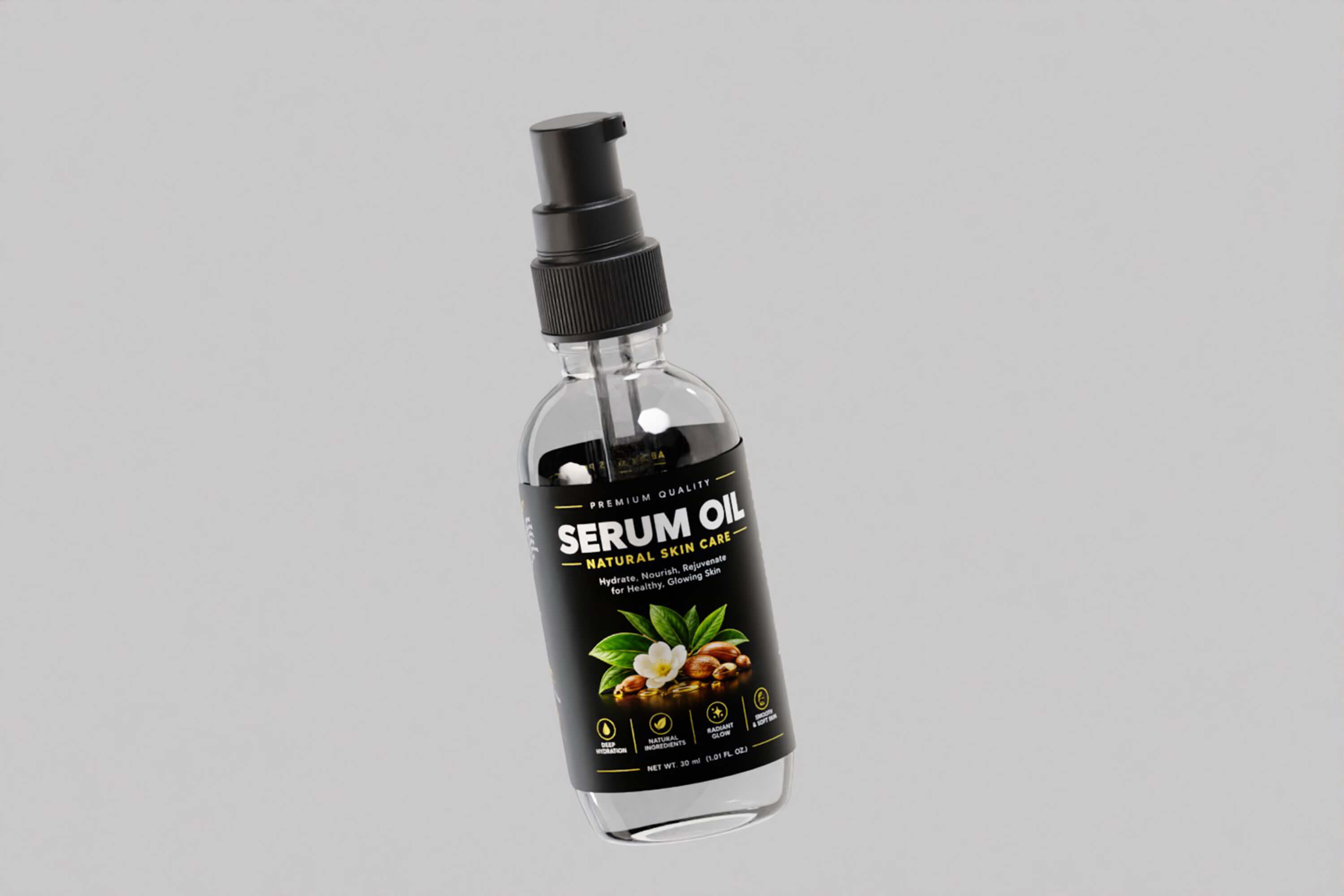 Black Pump Spray Bottle 3D Model