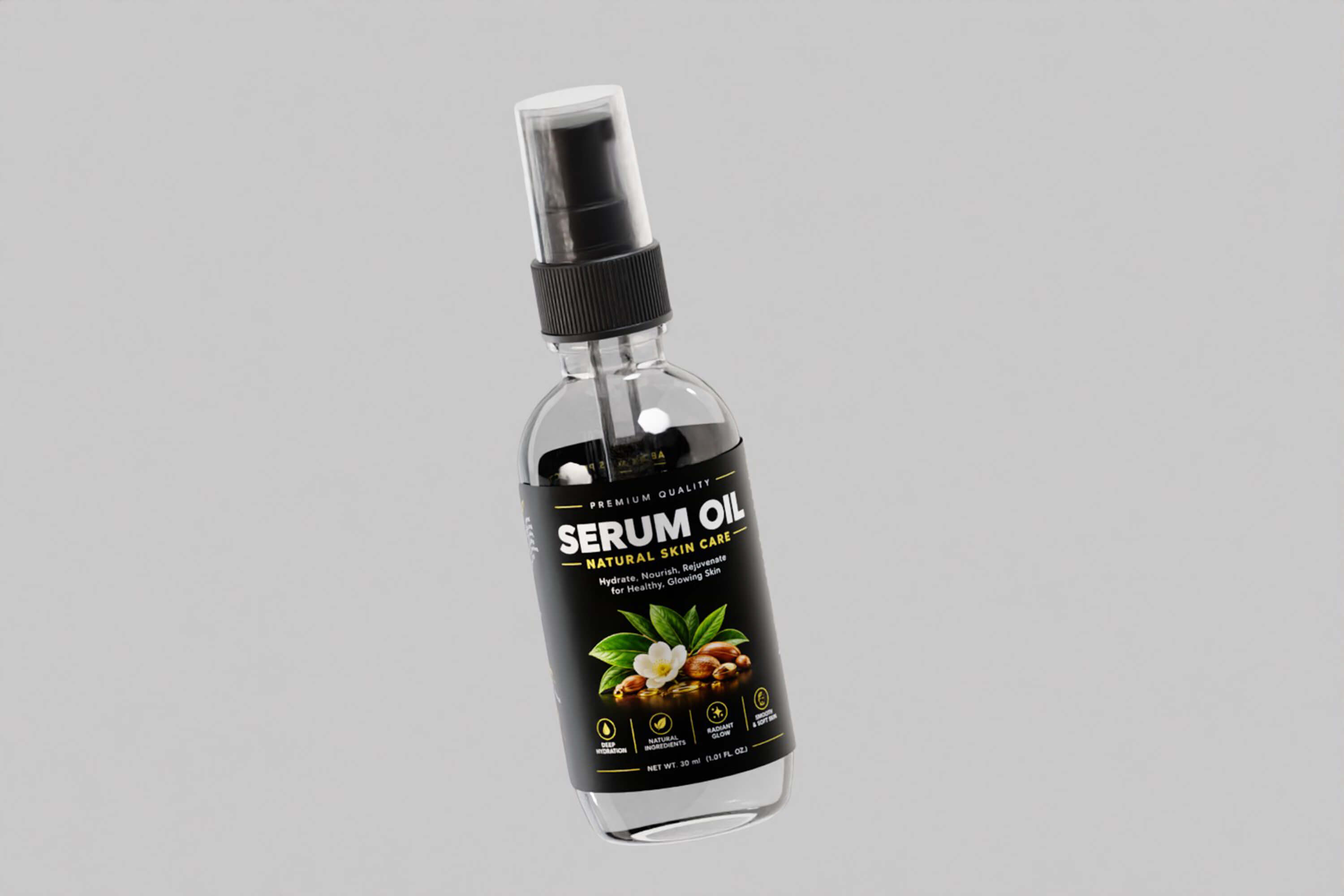 Black Pump Spray Bottle 3D Model