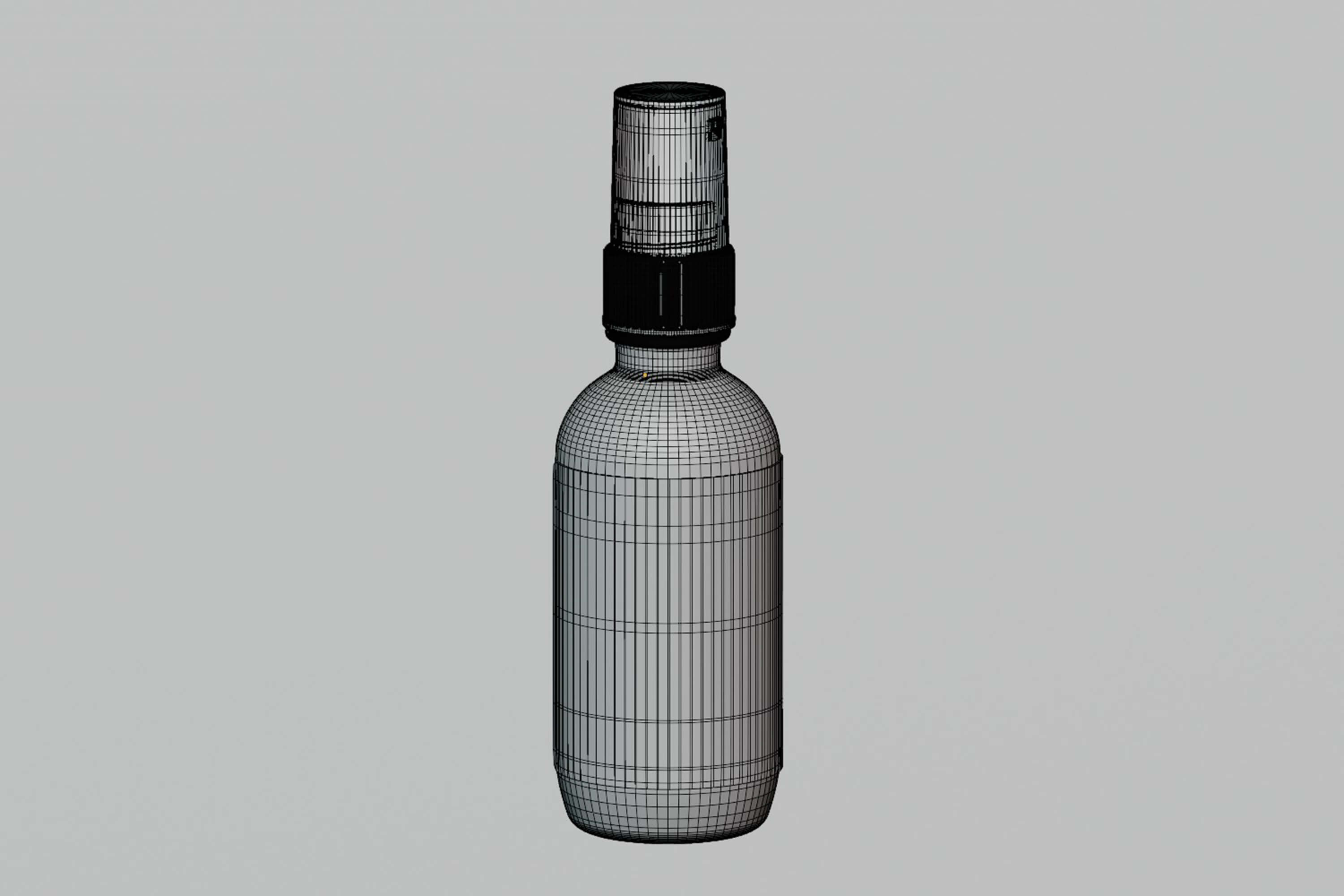 Black Pump Spray Bottle 3D Model