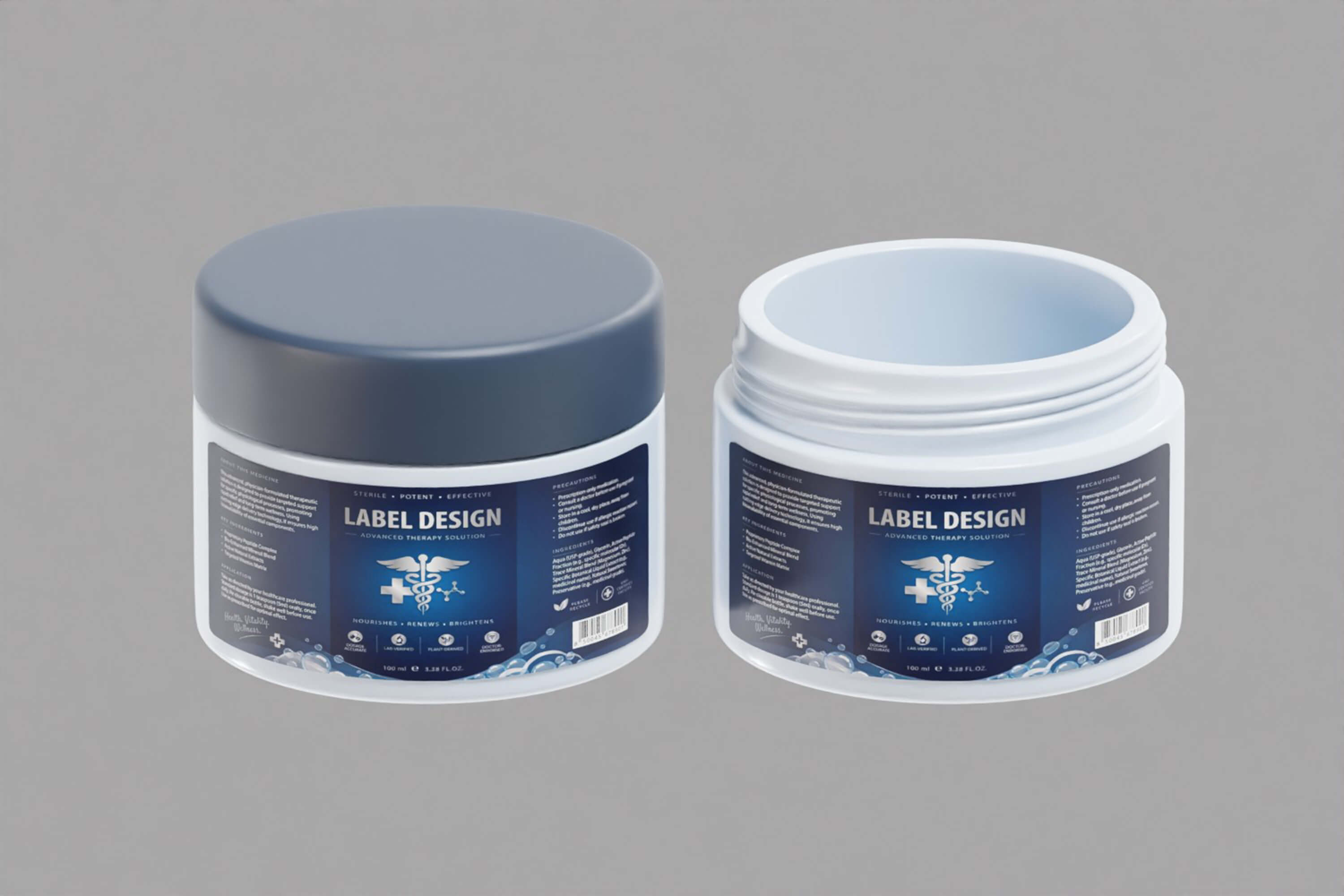 Cosmetic Cream Jar Container 3D Model