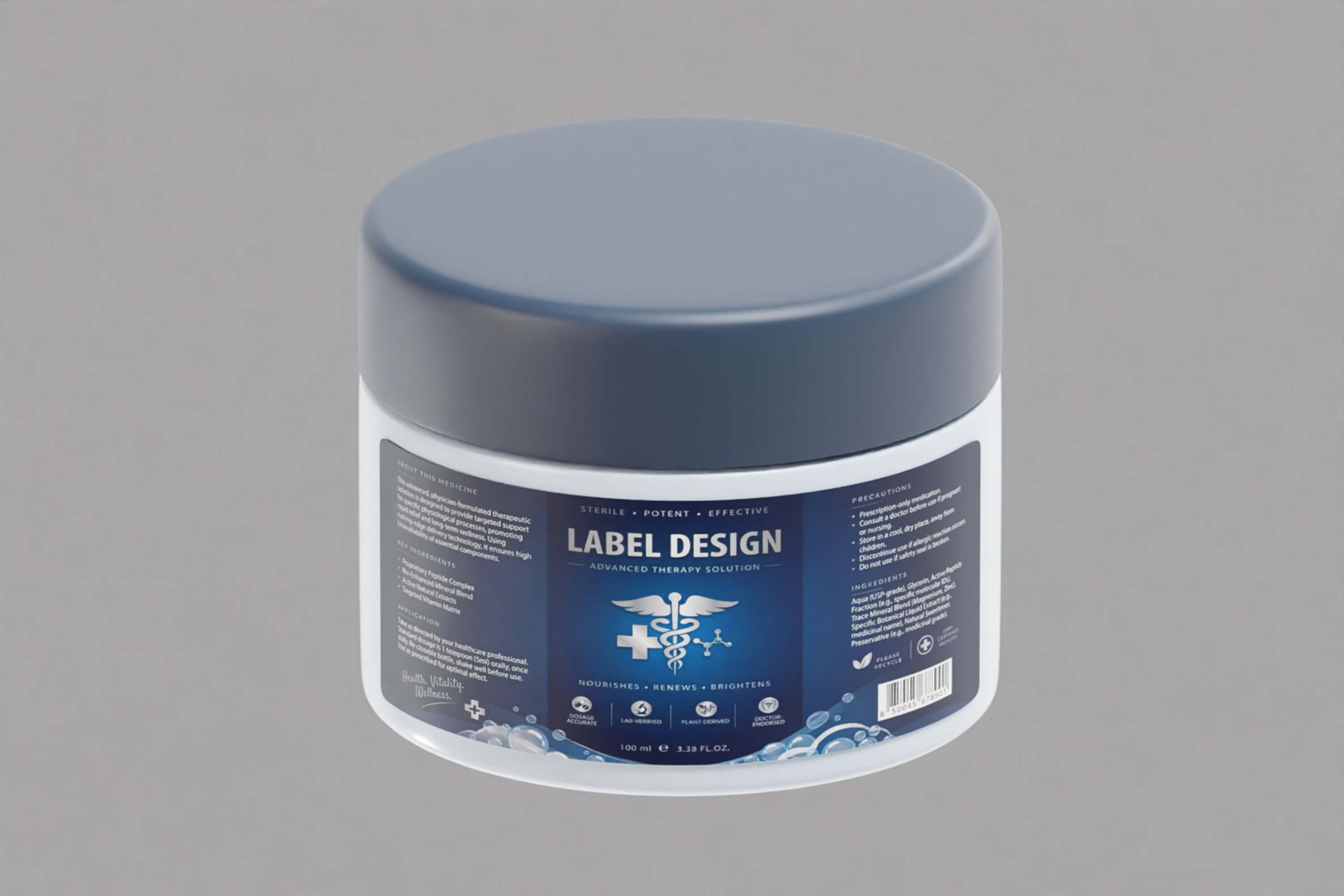Cosmetic Cream Jar Container 3D Model