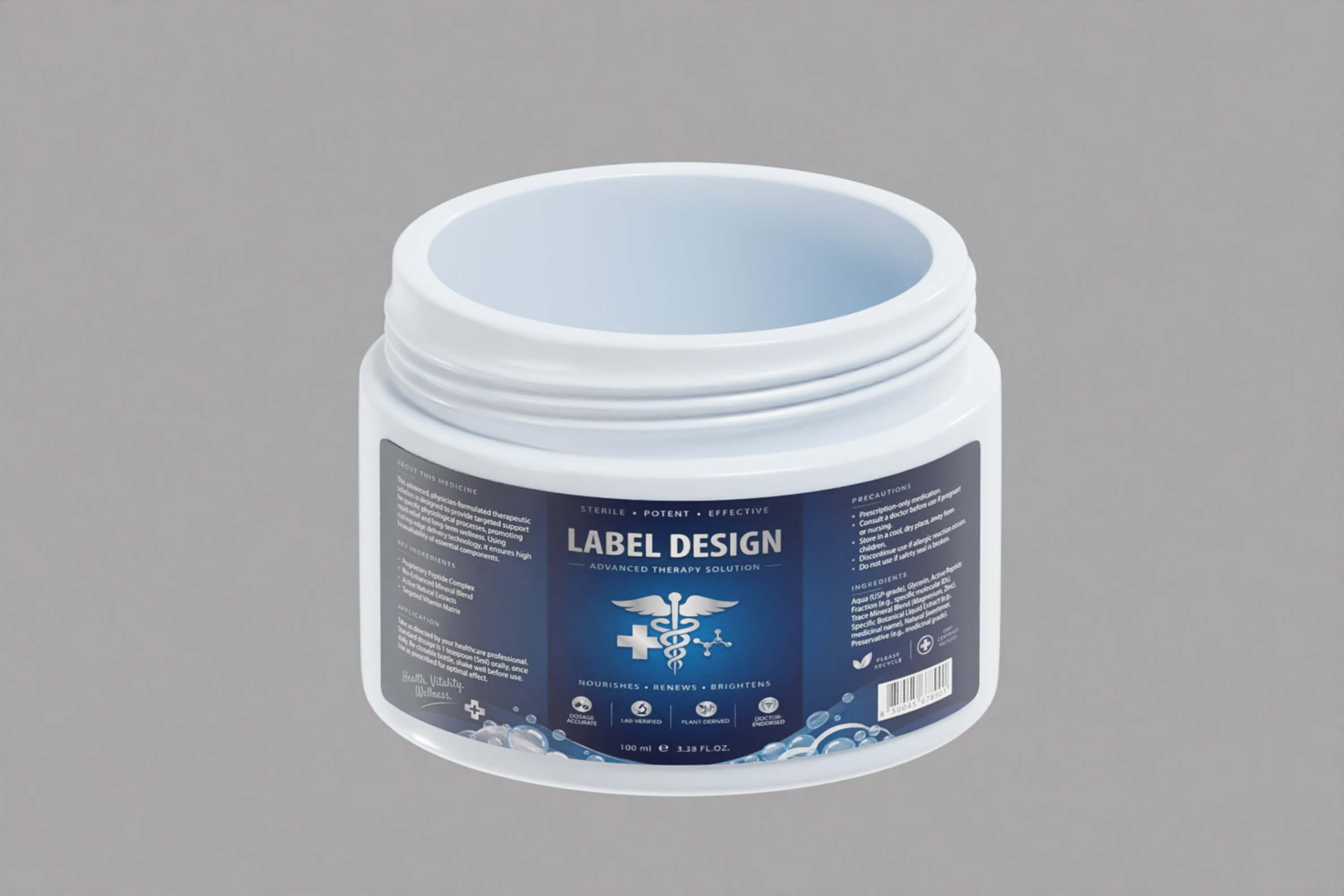 Cosmetic Cream Jar Container 3D Model