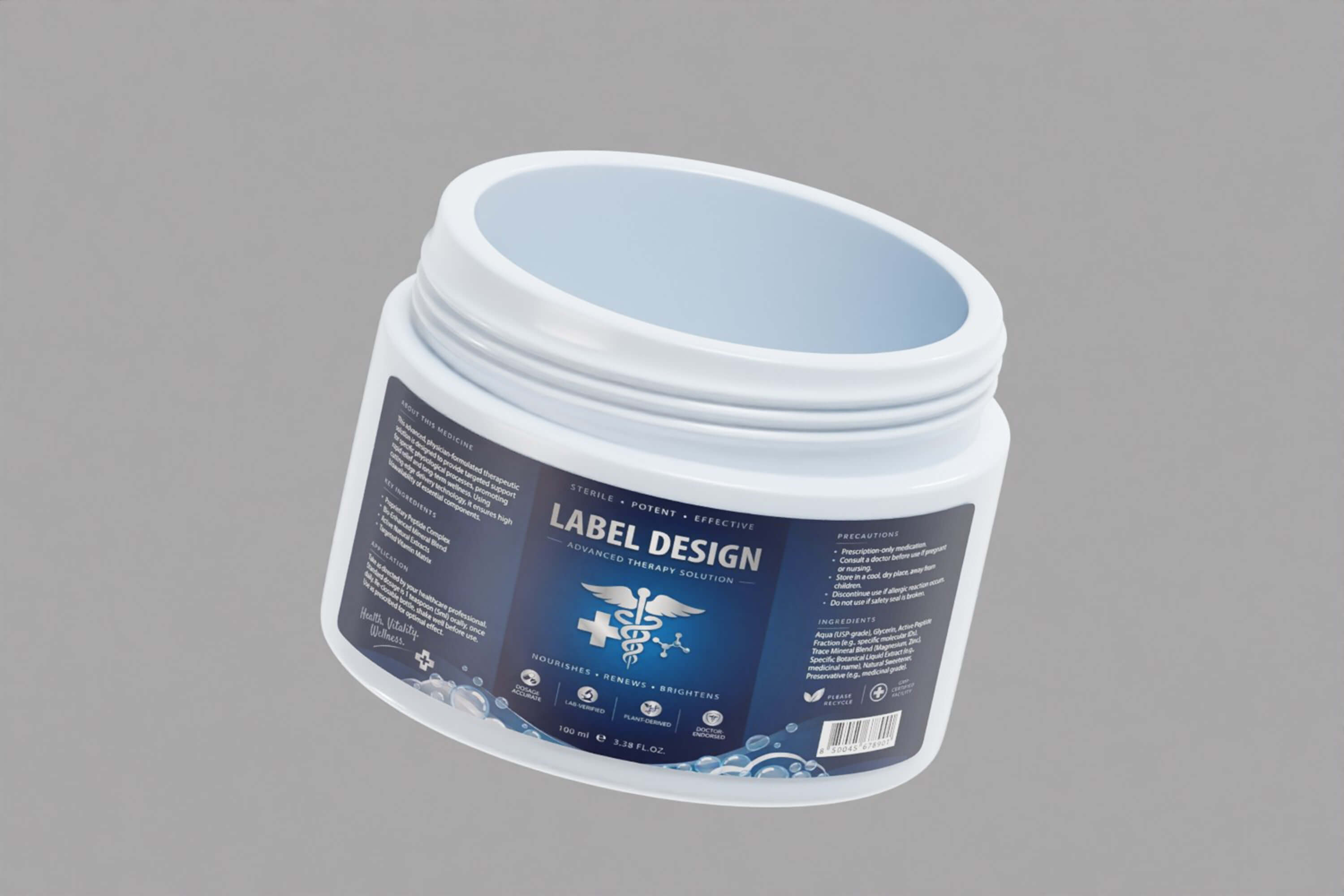 Cosmetic Cream Jar Container 3D Model