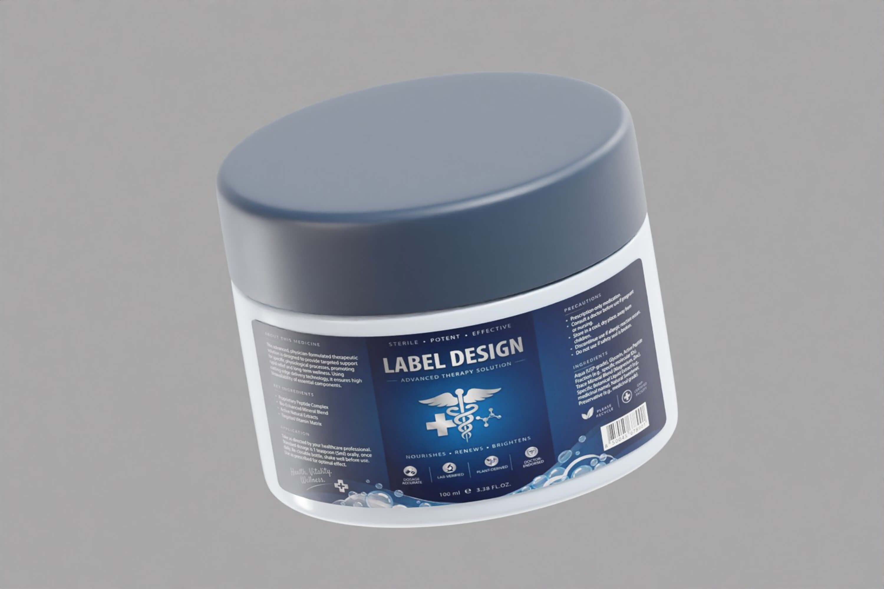 Cosmetic Cream Jar Container 3D Model