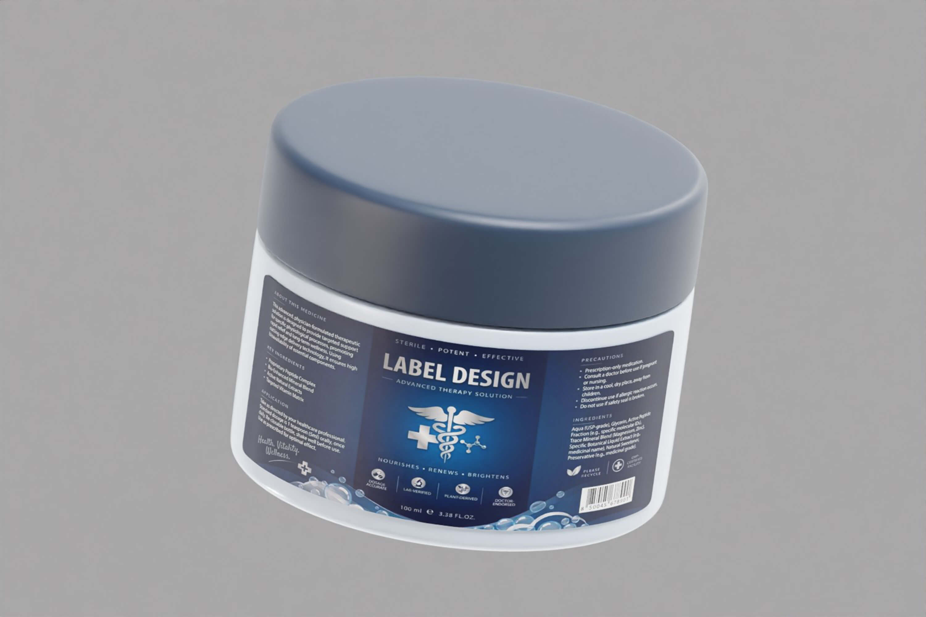Cosmetic Cream Jar Container 3D Model