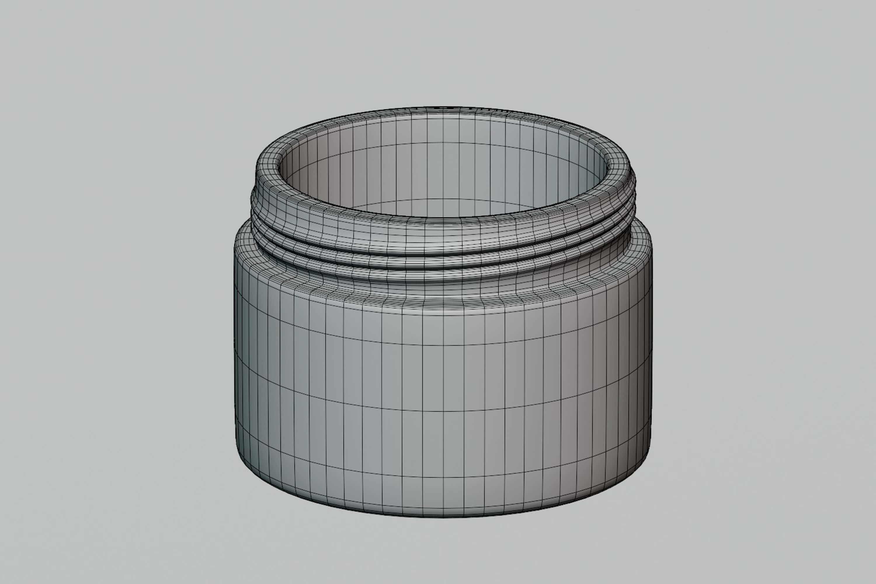 Cosmetic Cream Jar Container 3D Model